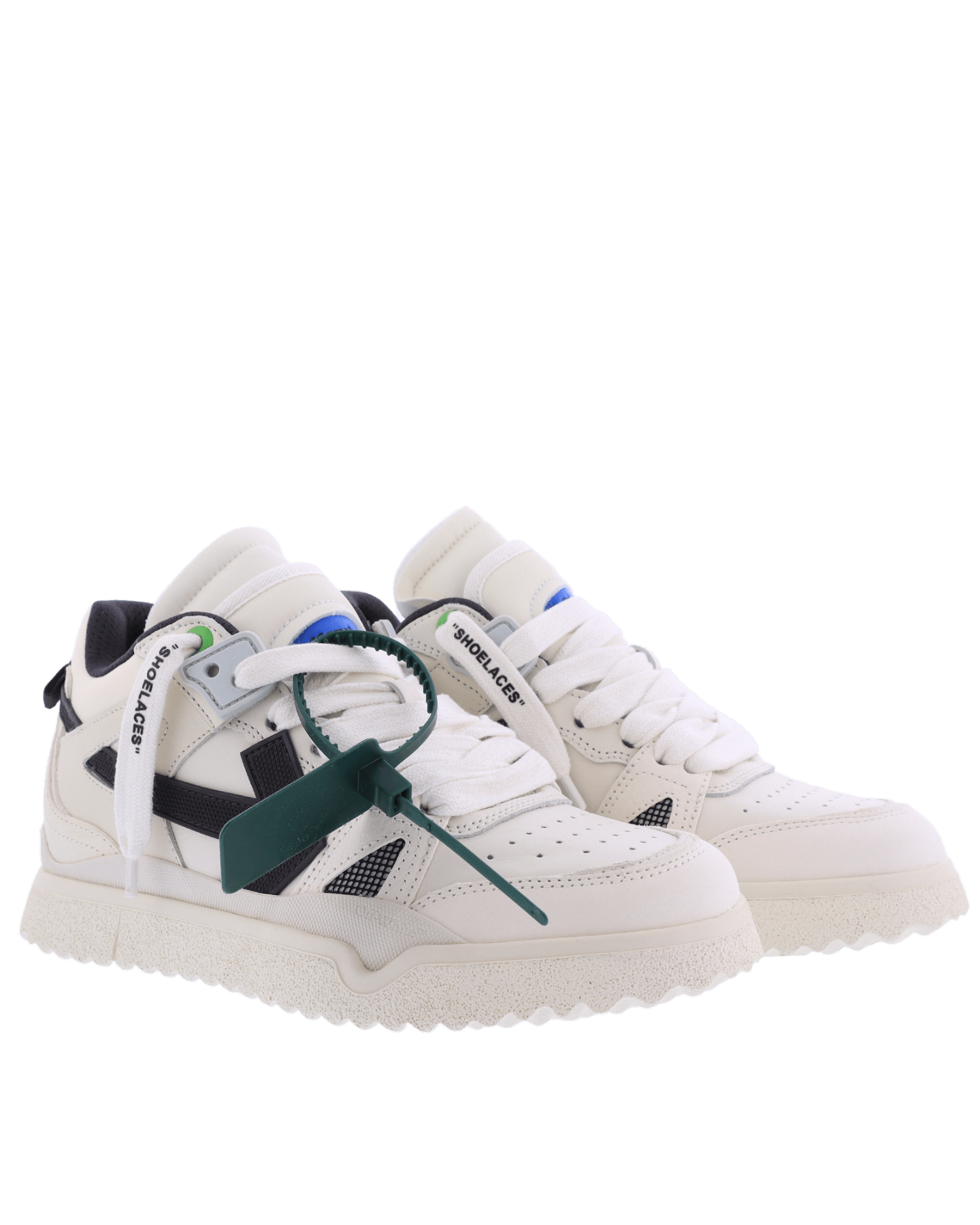 Dames Midtop Sponge Sneaker Wit/Zwar