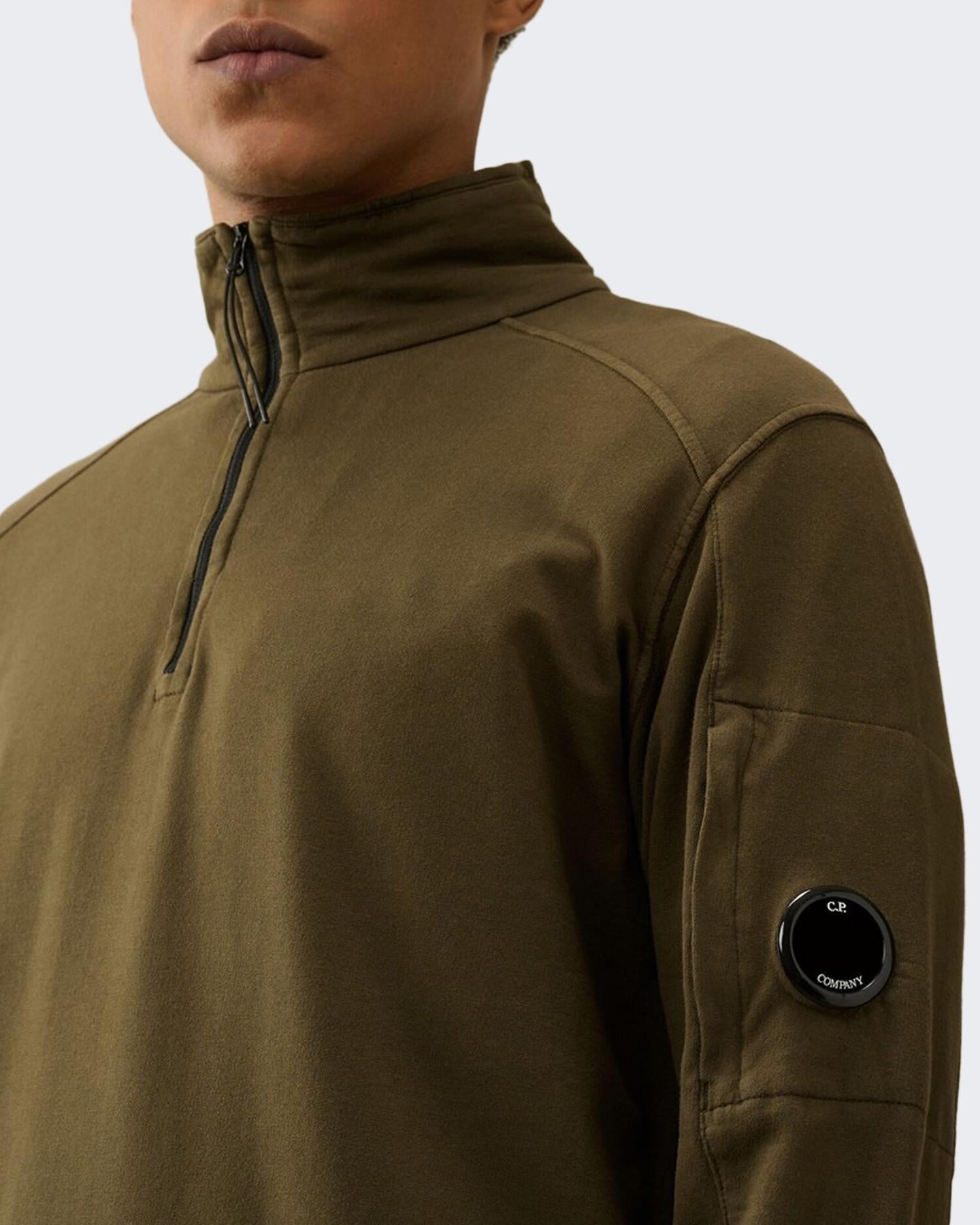 C.P.Company Heren Half Zip Collar Groen