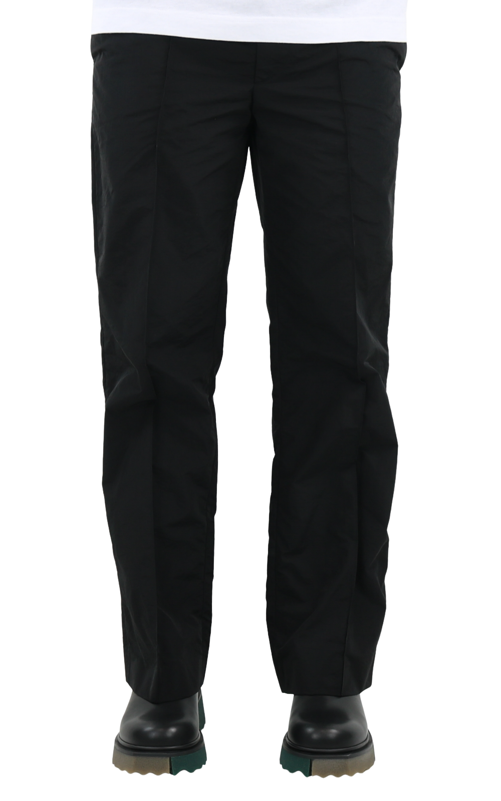 Heren Nylon Track Pants Jet Black