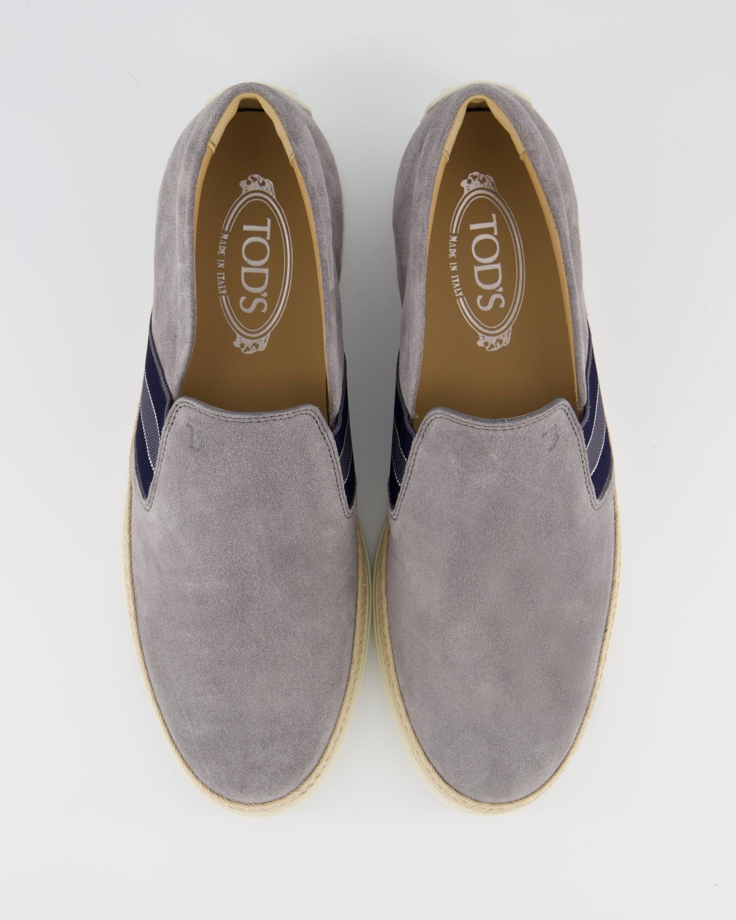 Heren Rafia Loafer Suede Grijs