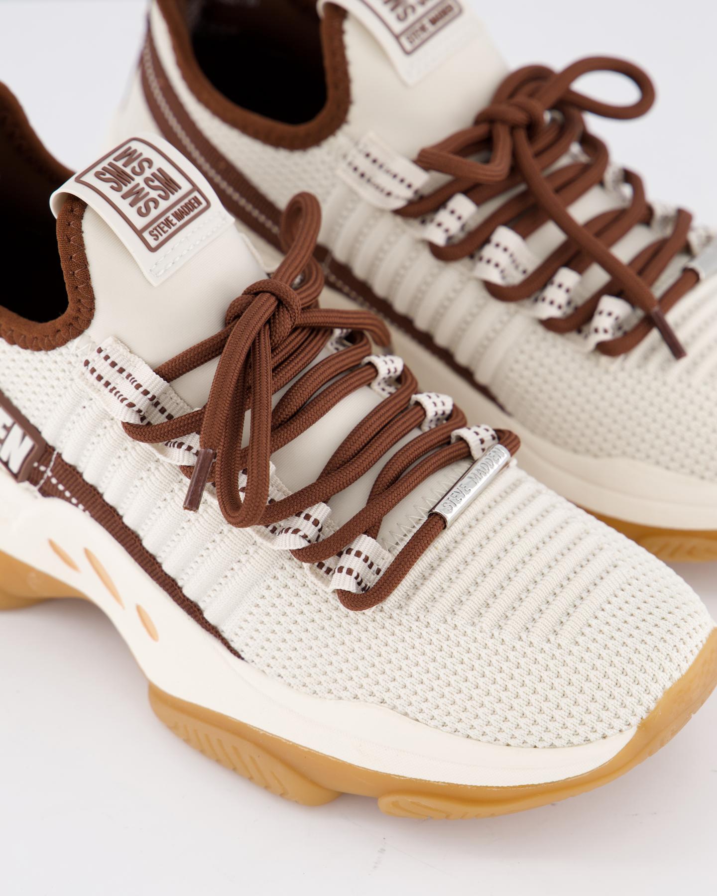 Dames Mac-E Sneaker Wit/Bruin