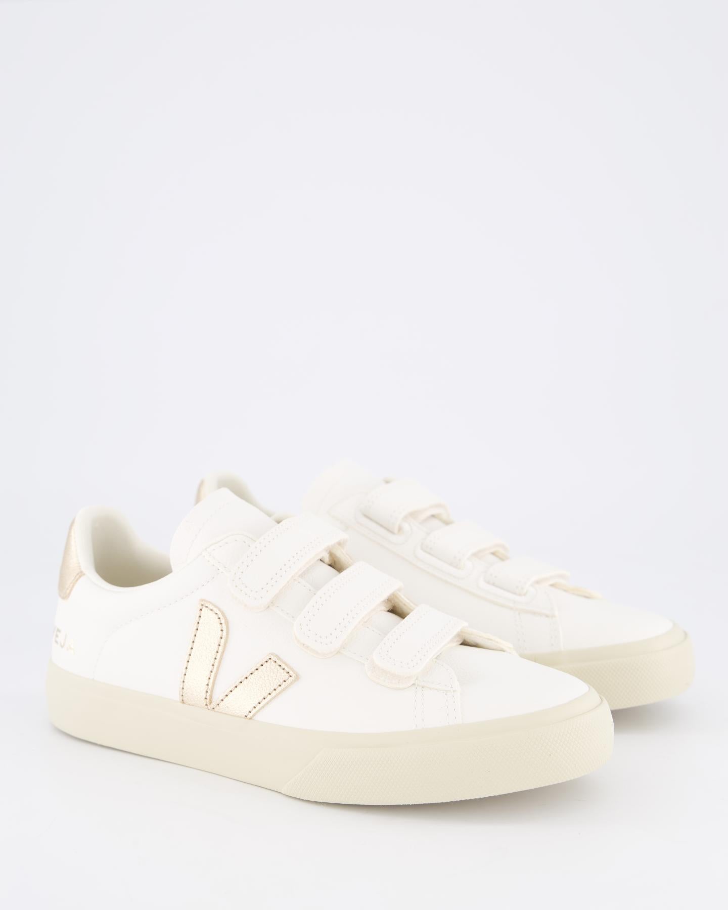 Dames Recife Sneaker Leer Wit/Goud