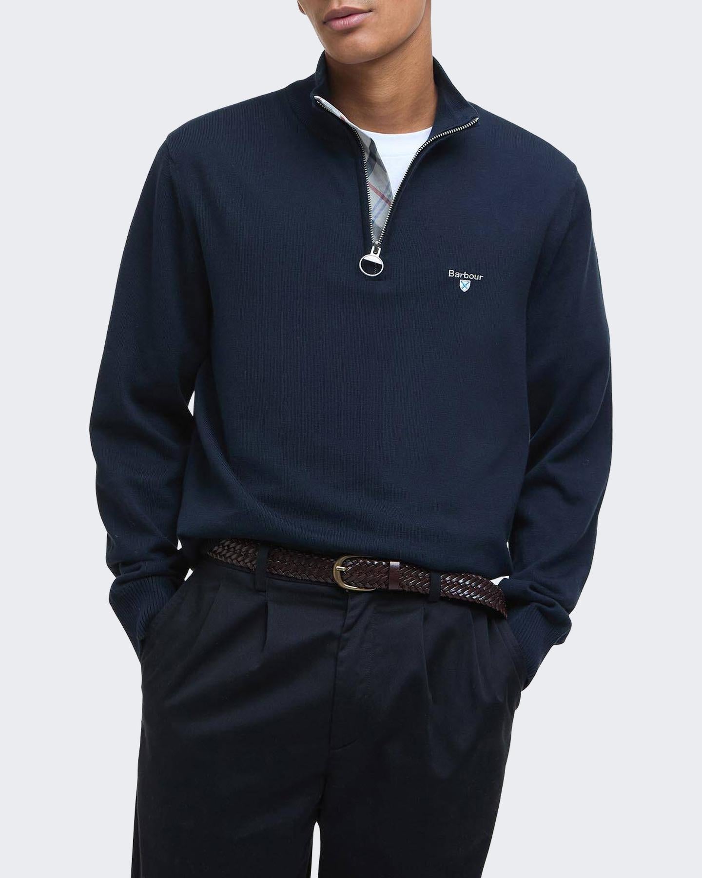 Heren Lingwood HalfZip Sweater Blauw