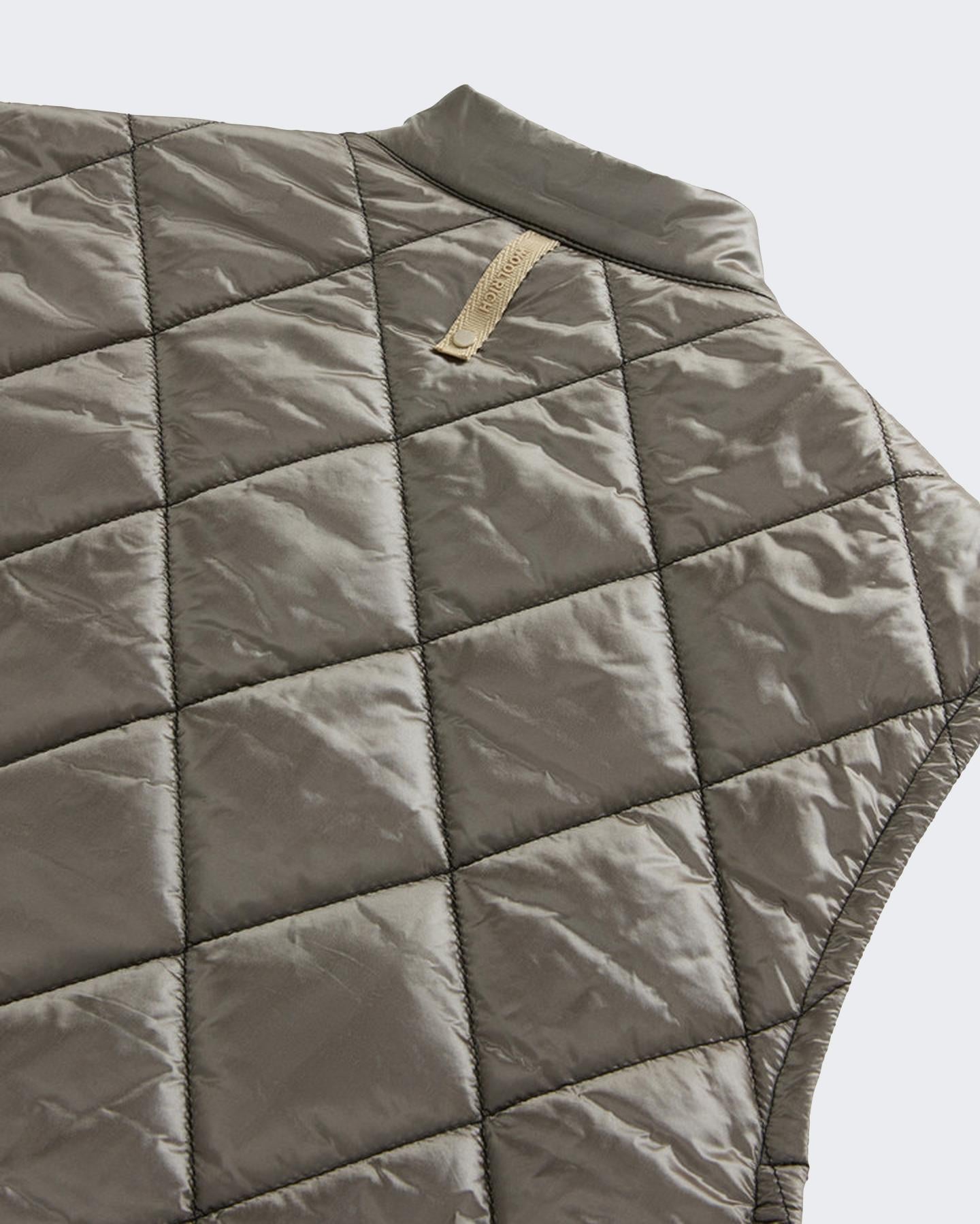 Heren Black Yarn Nylon Vest Grijs