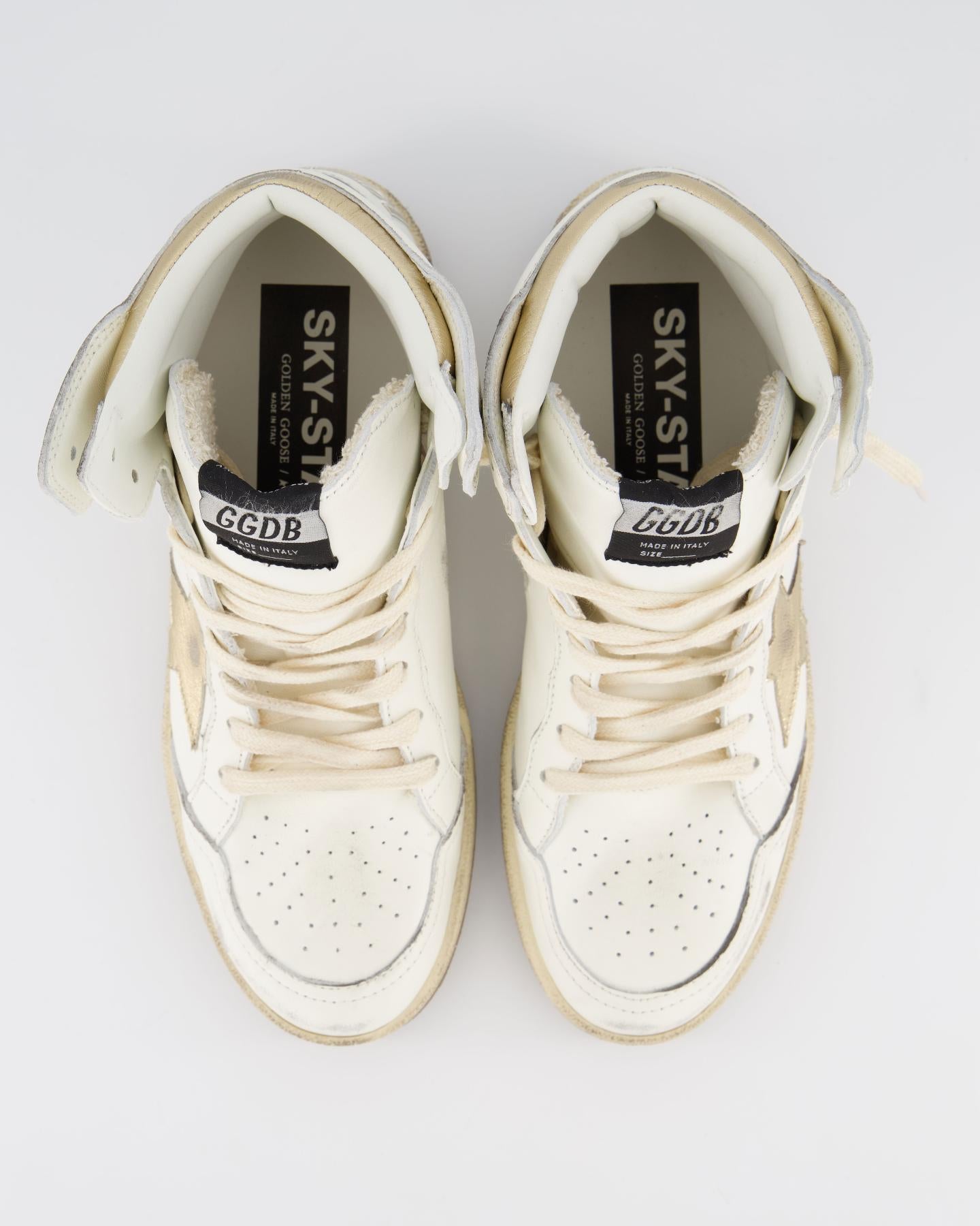 Dames Sky Star Sneaker Wit/Goud