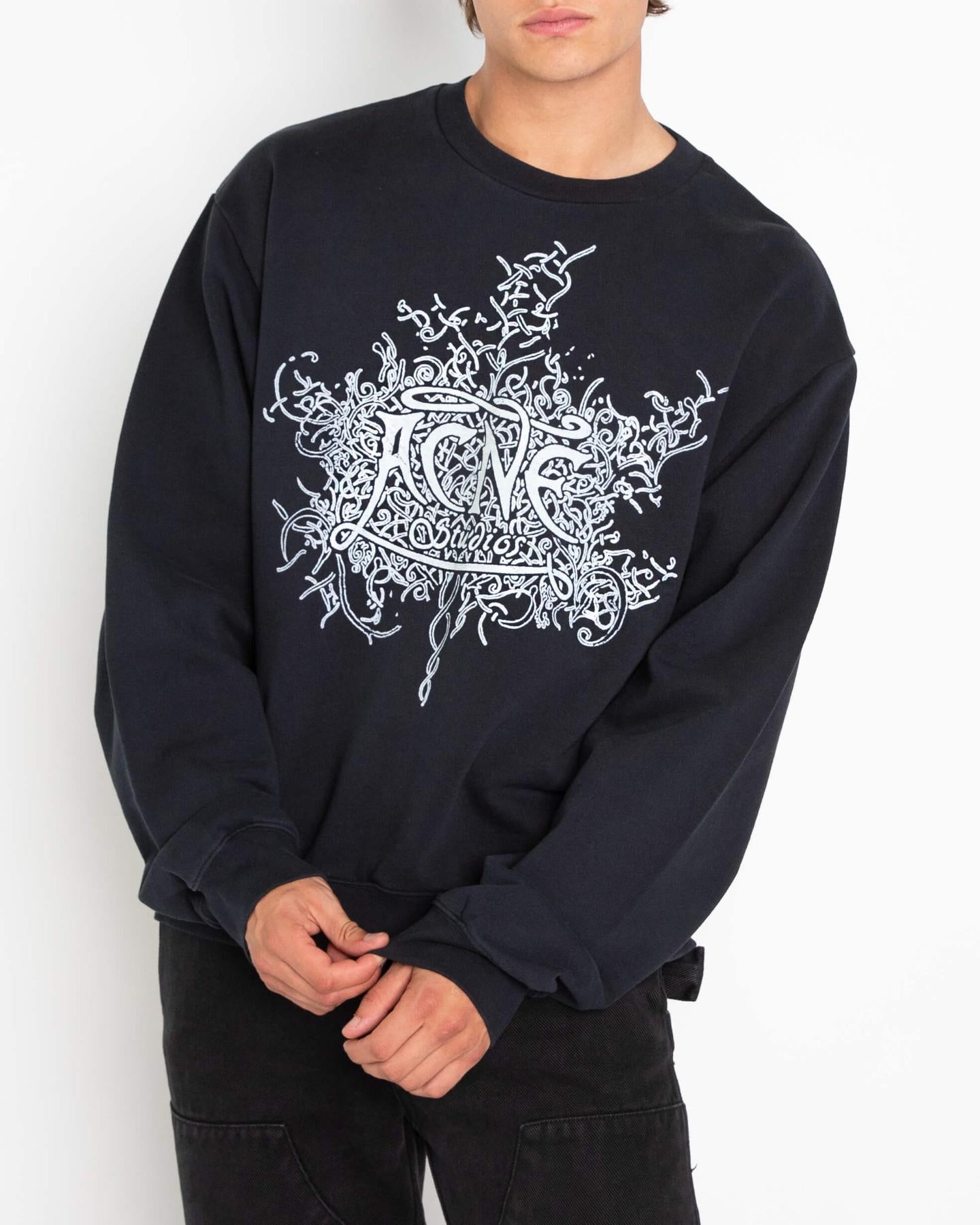 Heren Glow in the Dark Sweater Zwart