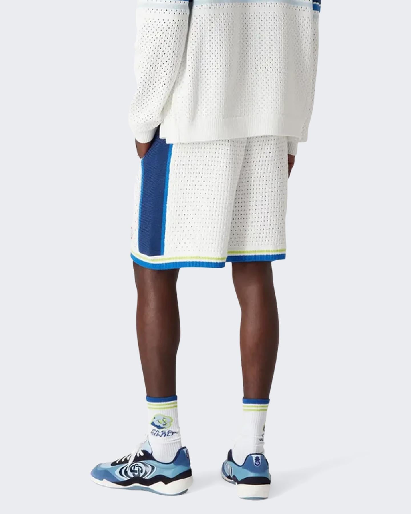 Heren Crochet Short Wit