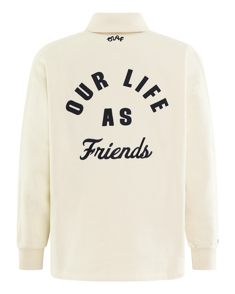Heren Varsity Polo Longsleeve Wit