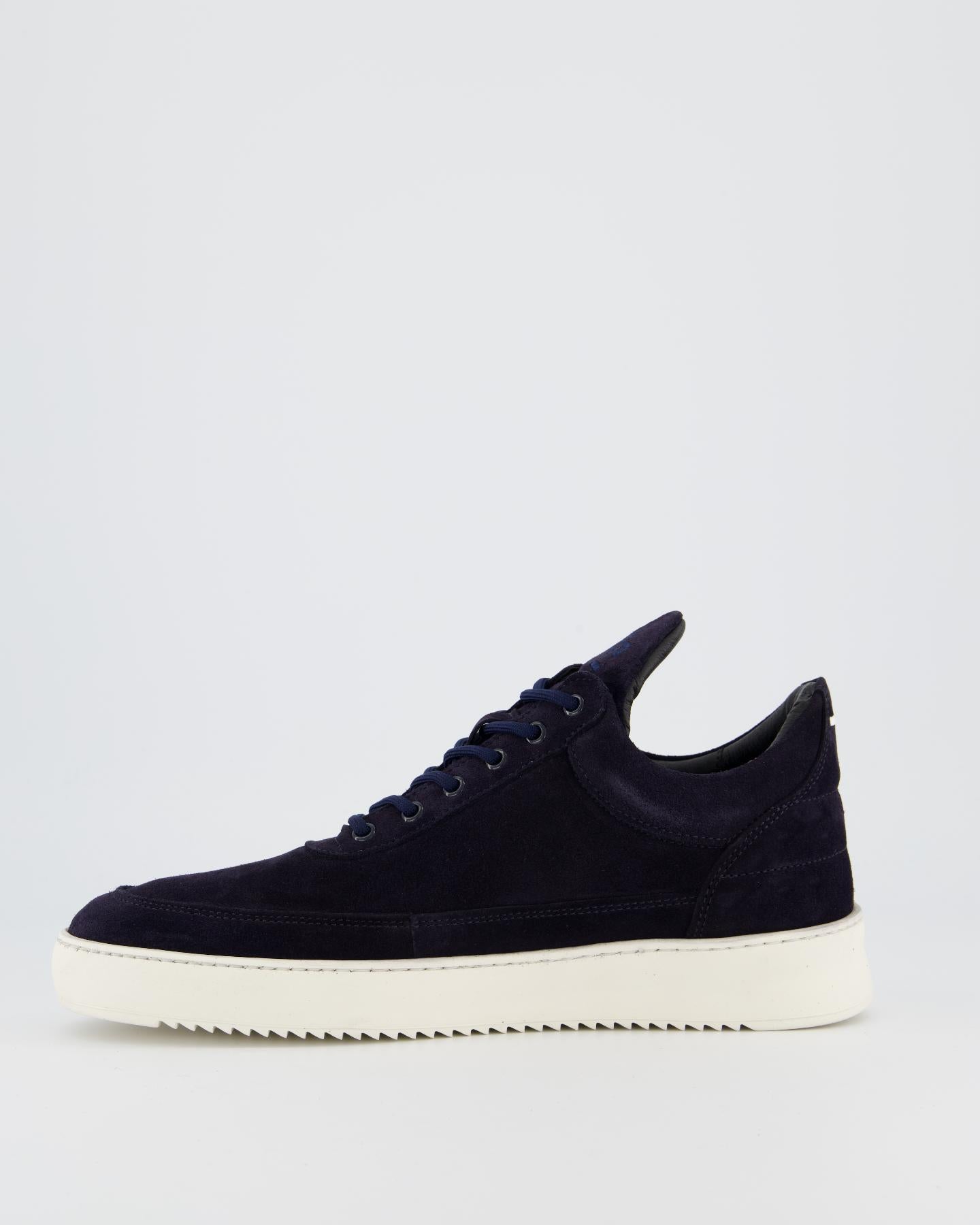 Heren Low Top Sneaker Suede Blauw