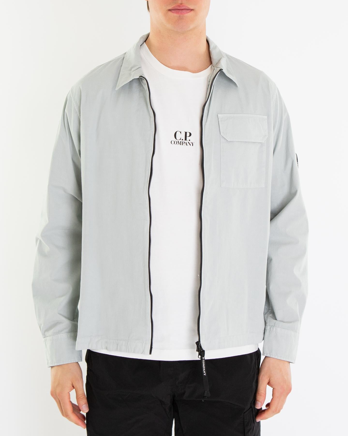 Heren Full Zip Overshirt Groen