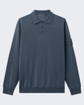 Herren Langarm Polo Ghost Blau — huidige kleur