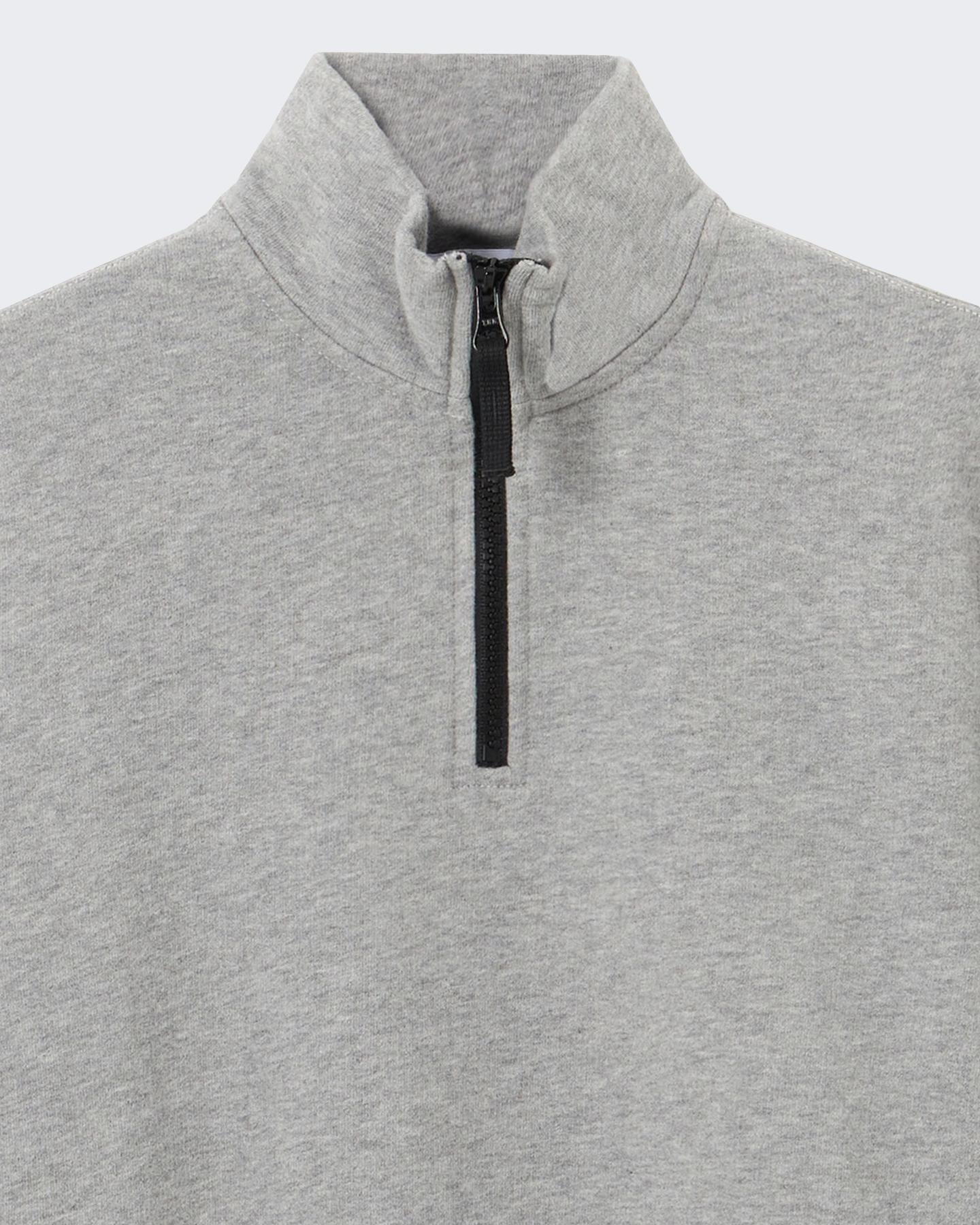 Kids Haf-Zip Sweater Grijs