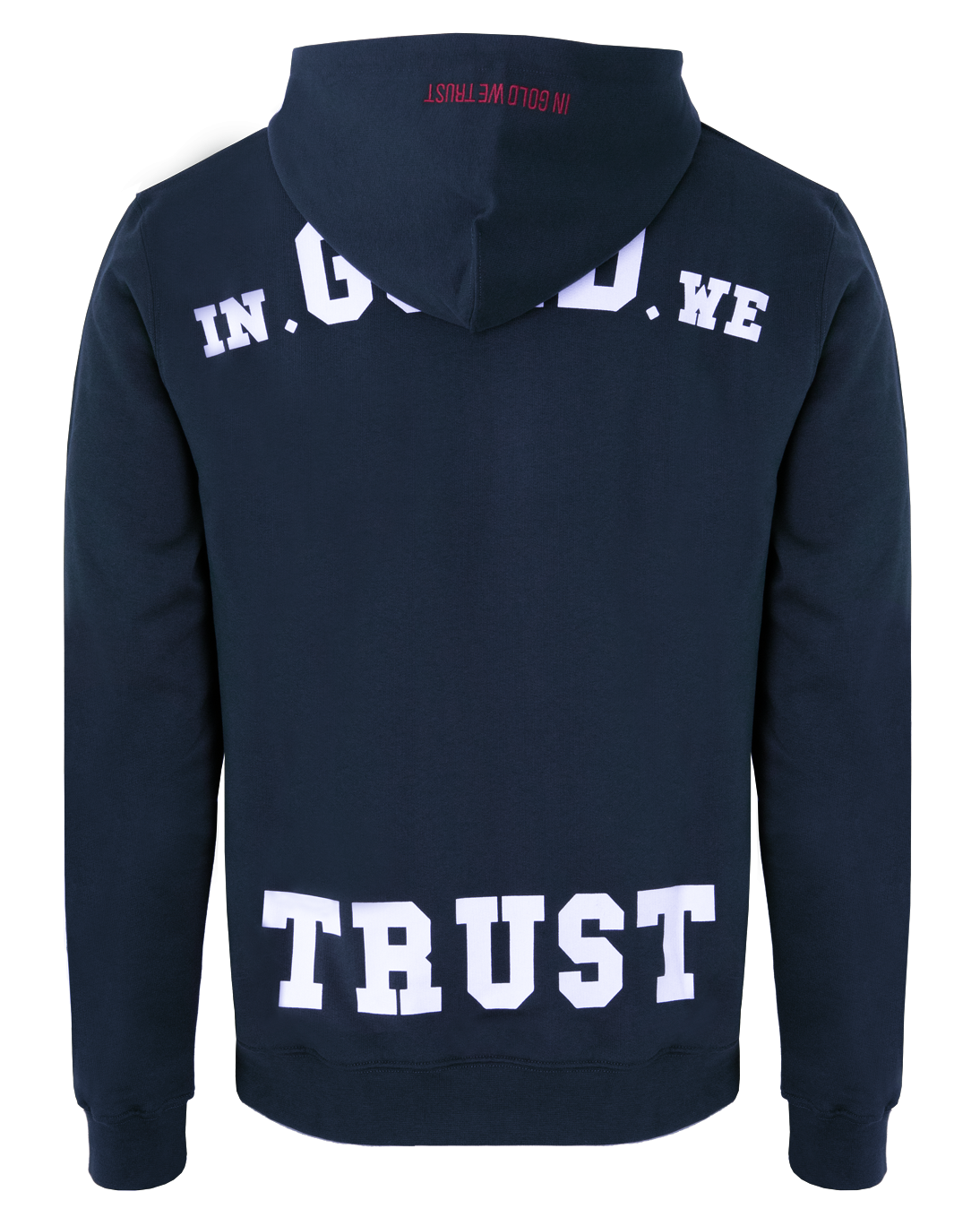In gold we store trust hoodie heren