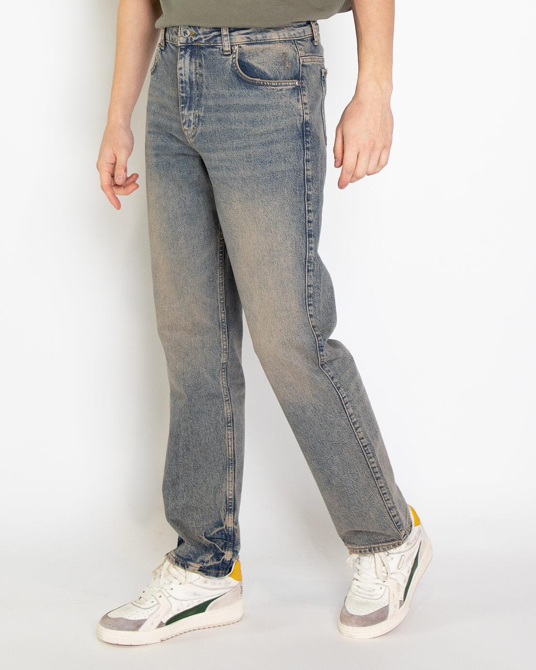 Heren R2 Straight Leg Denim Blauw