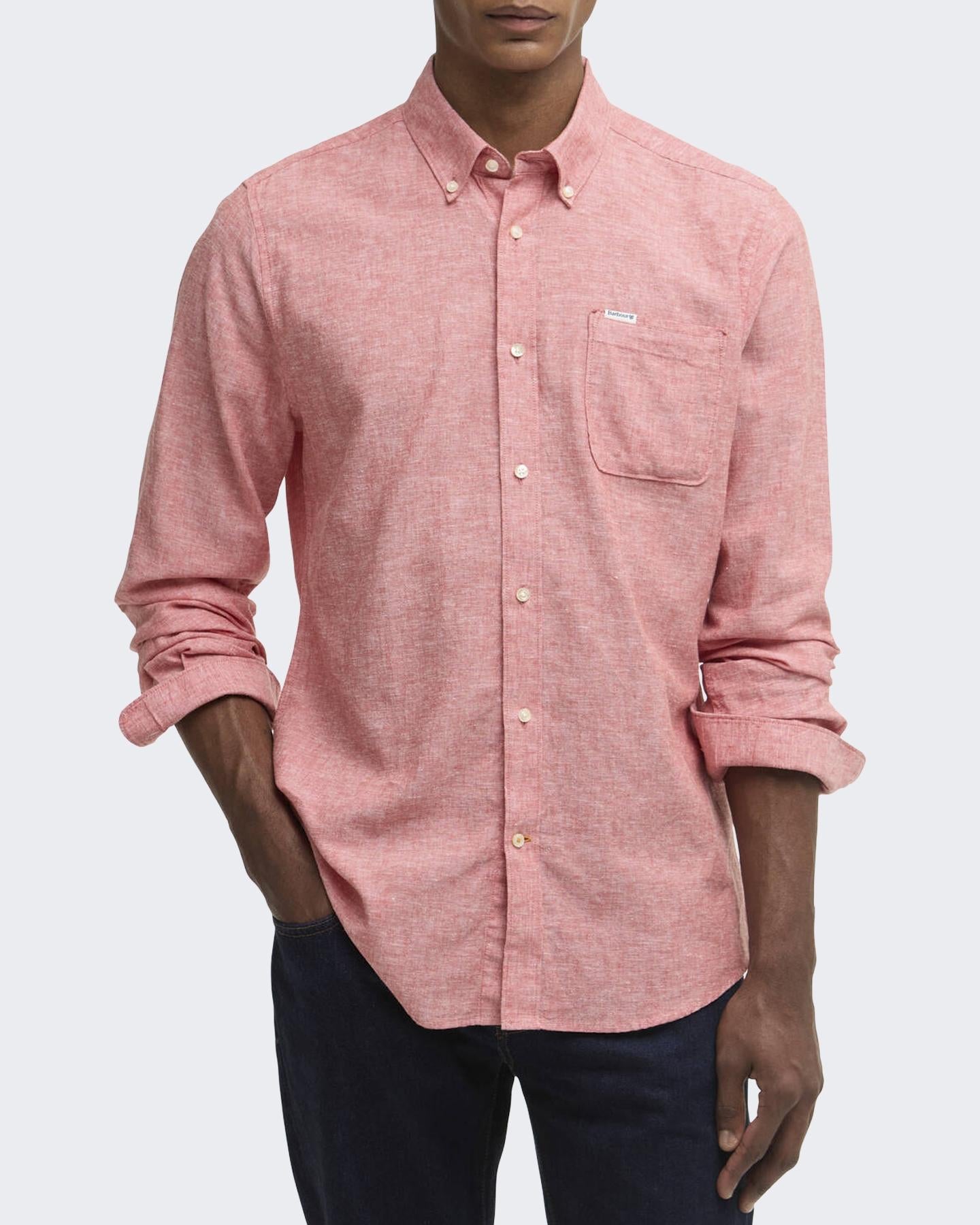 Heren Nelson Tailored Shirt Rood