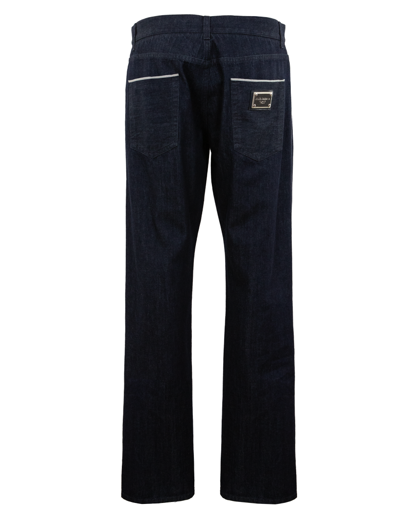Heren Selvedge Denim Brandedtag Blau
