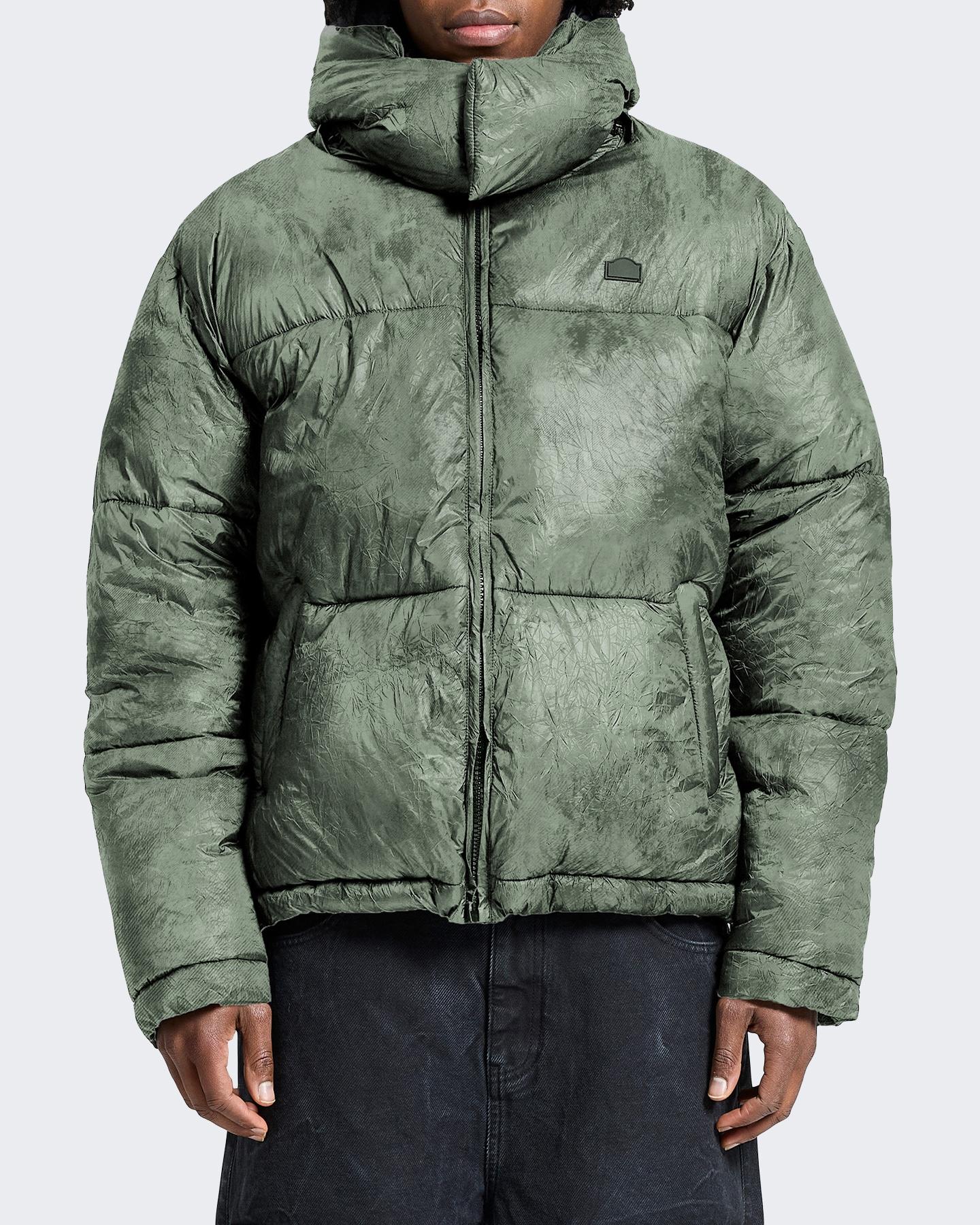 Heren Wrinkled Puffer Jacket
