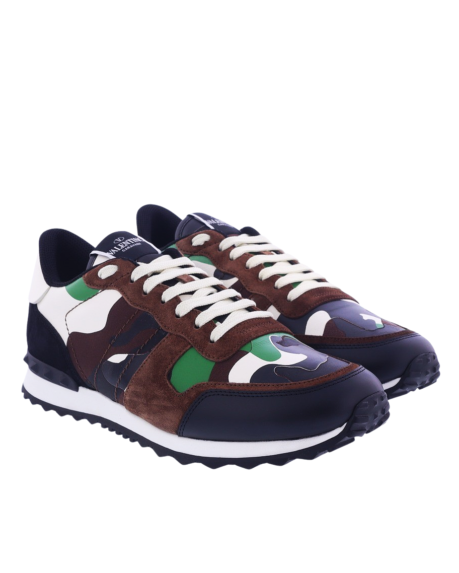 Heren RockRunner Sneaker Bruin/Groen