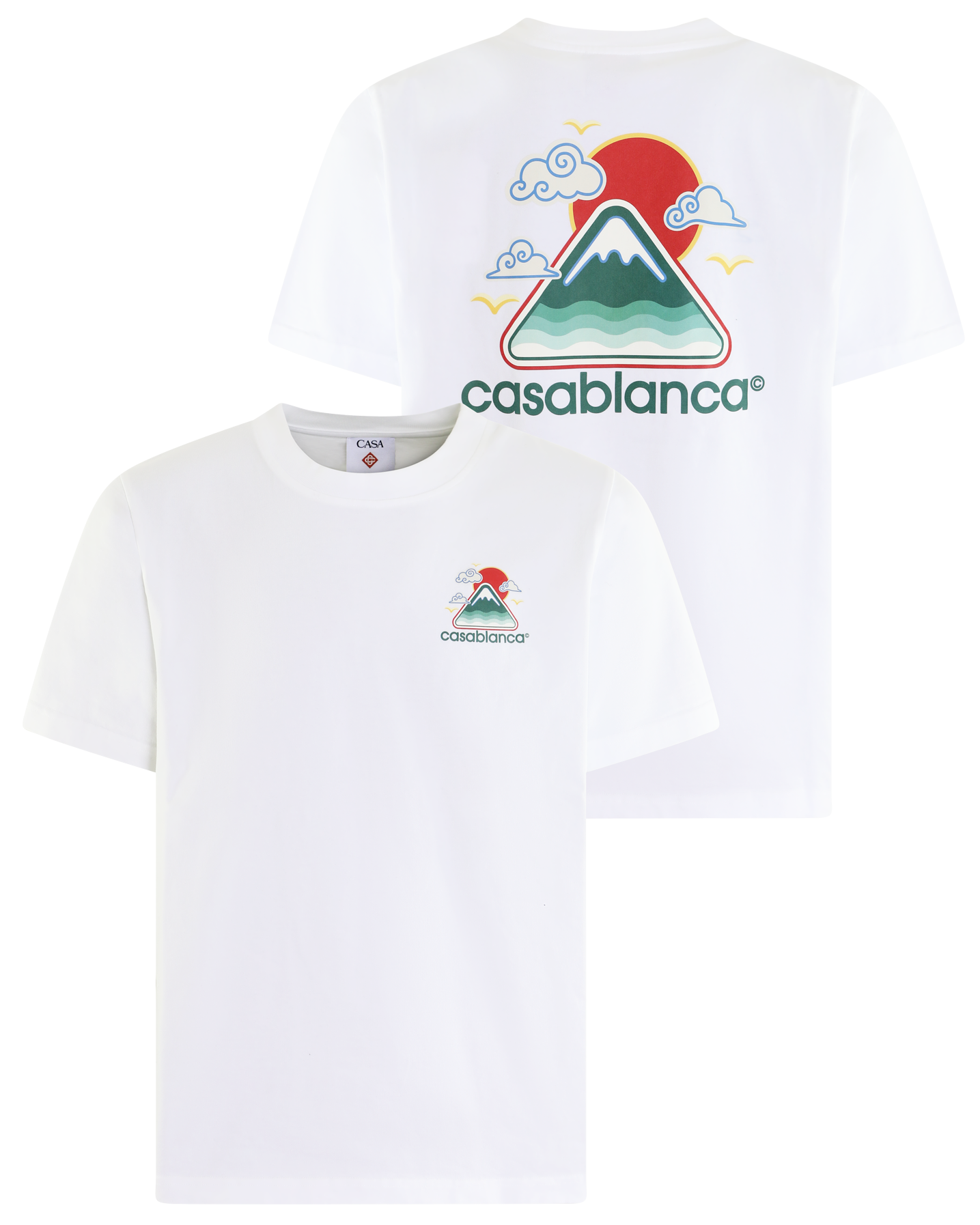 Heren Montagne Ondulée T-Shirt Wit