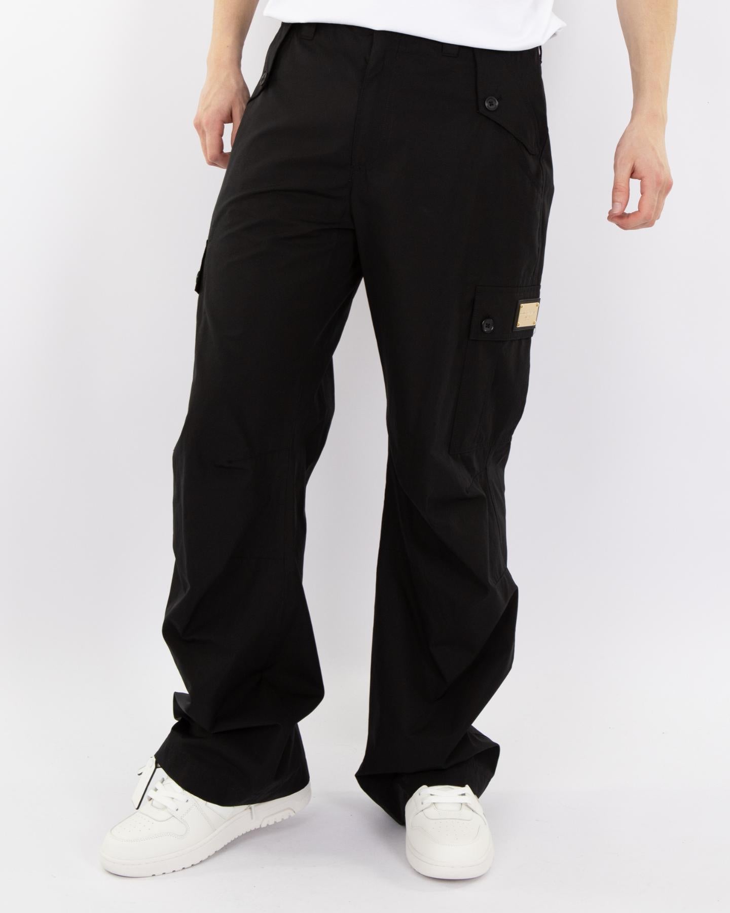 Heren Cotton Cargo BrandPlate Zwart