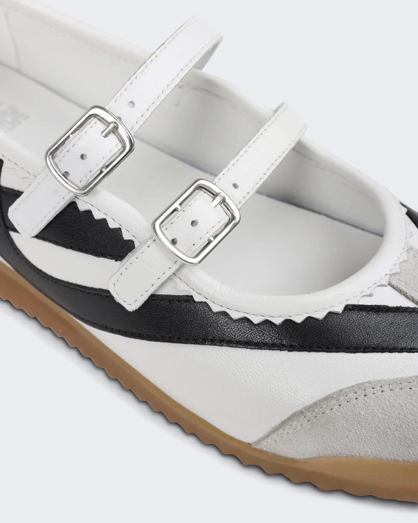 Dames Cli-Oo Mary Jane Sneaker Wit