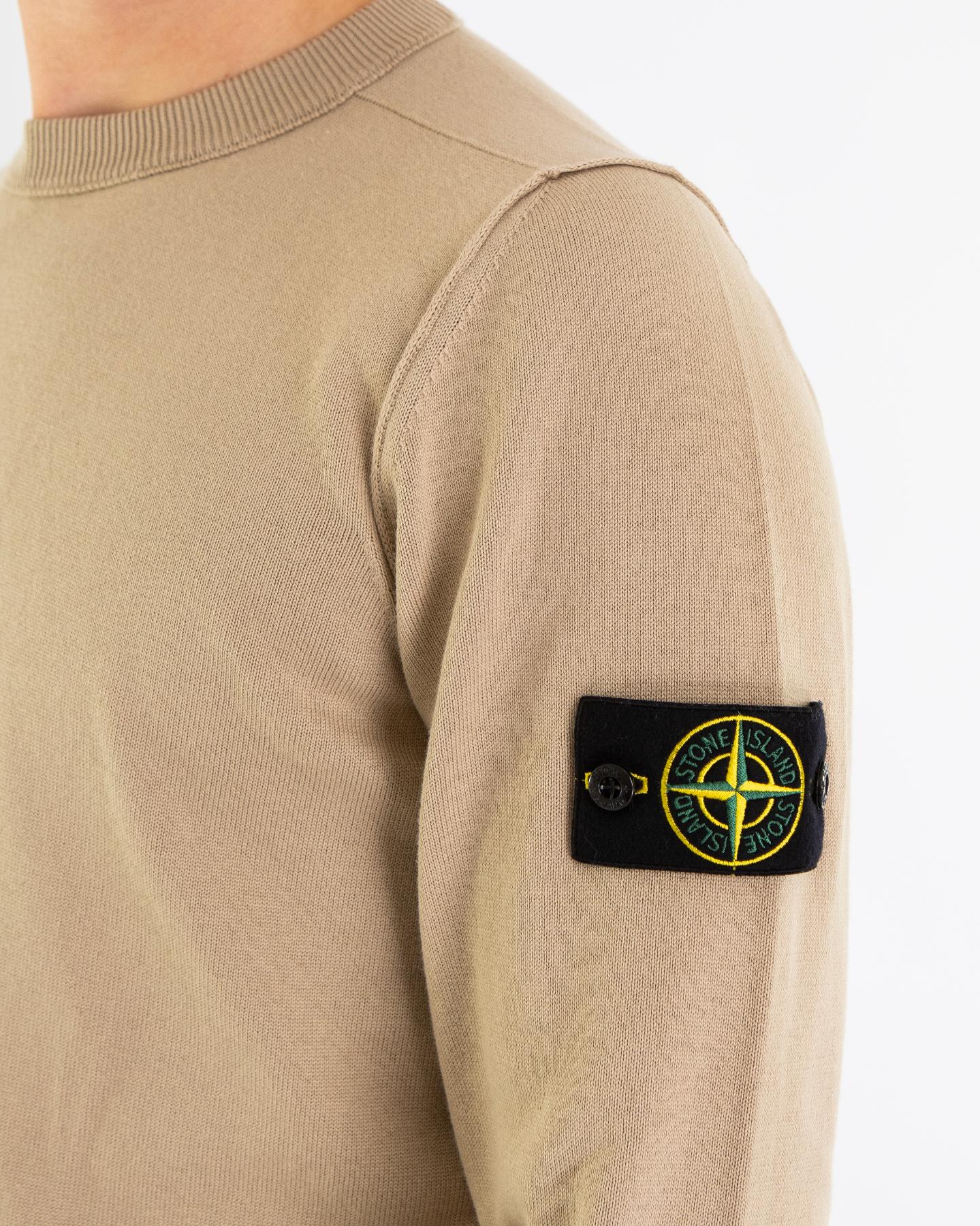 Heren Logopatch Crew Neck Bruin