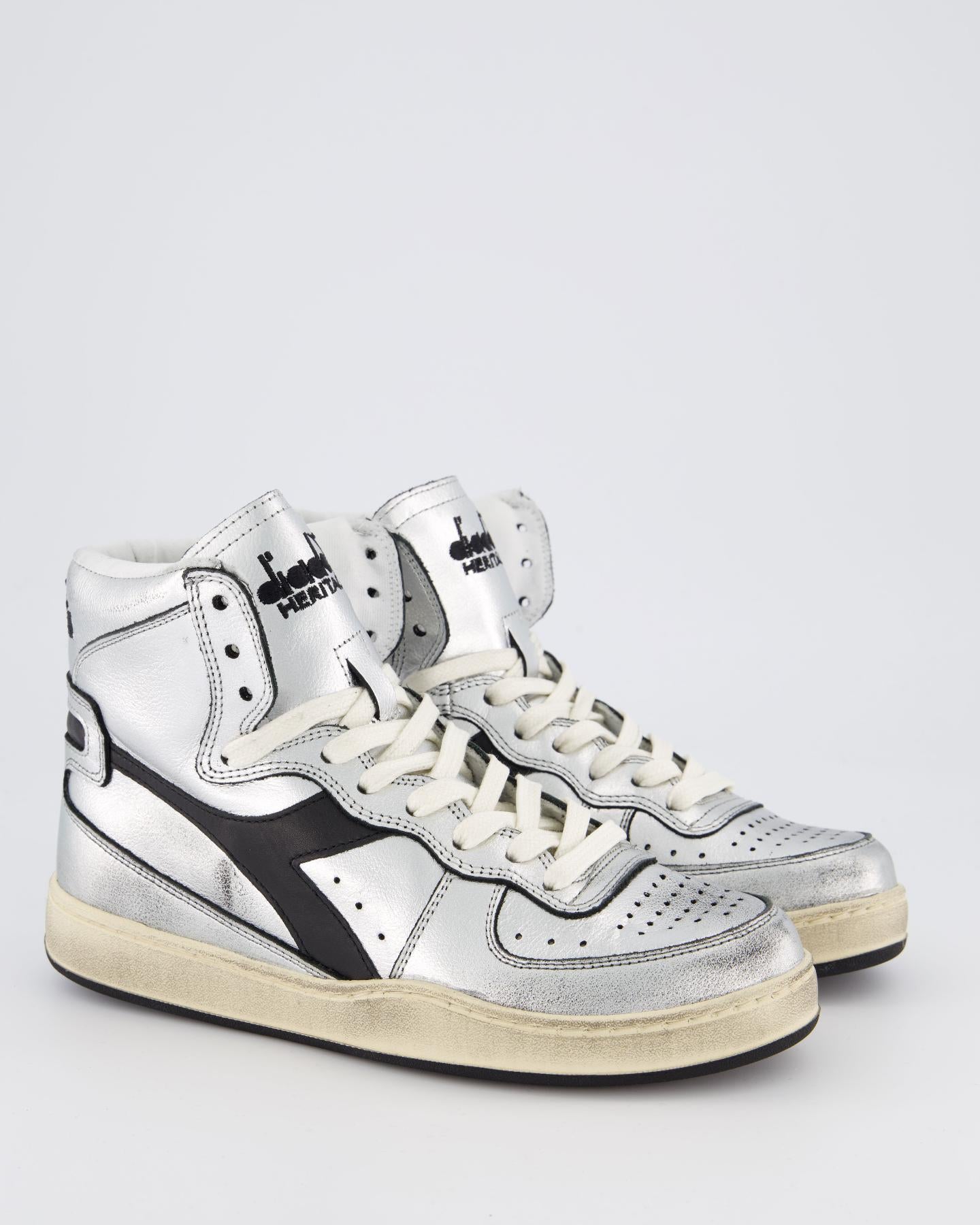 Diadora Dames Mi Basket Silver Used Metallic Eleganza