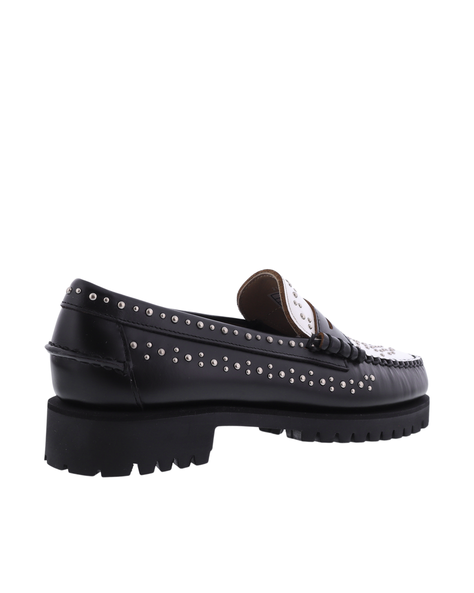 Dames Dan Studs Loafer Zwart/Wit