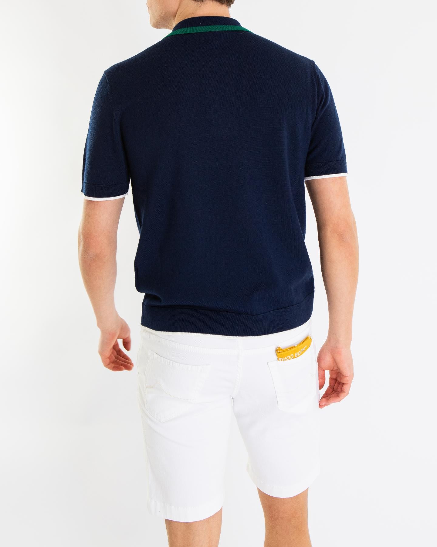 Heren Tennis Polo Blauw