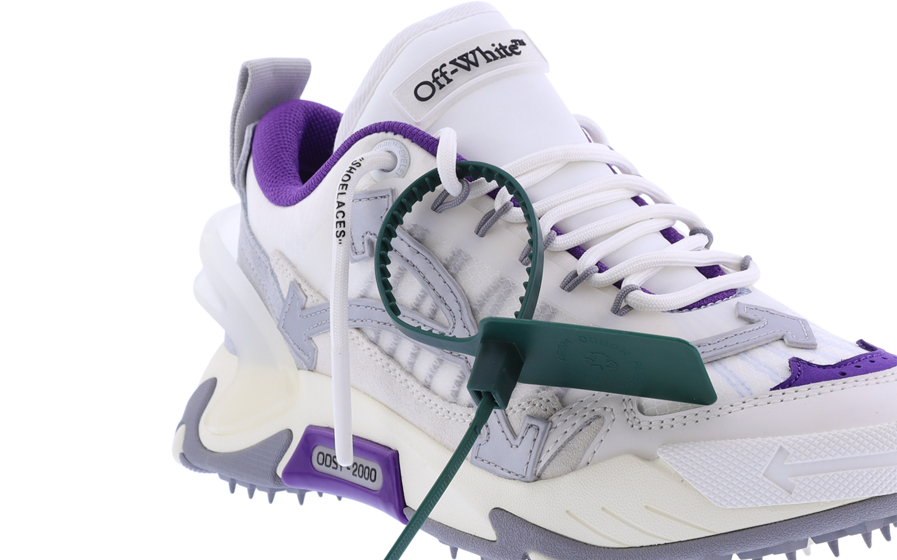 Dames Odsy-2000 Sneaker Wit/Paars