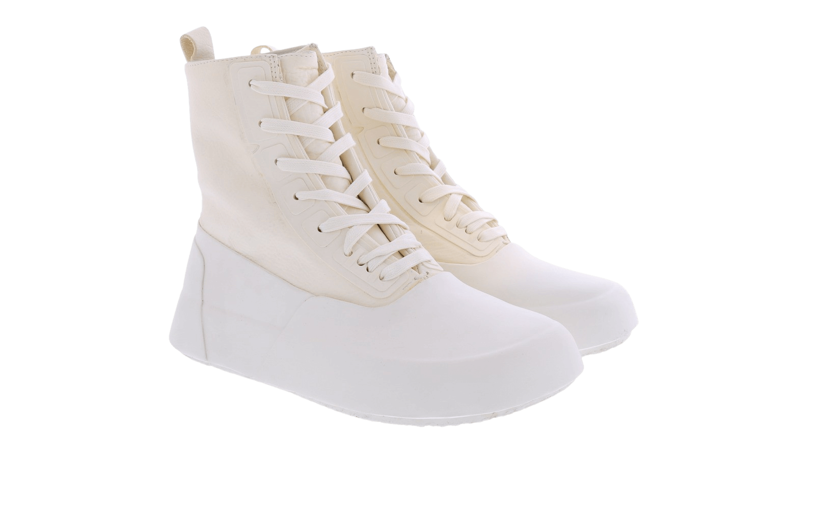 Heren Leather Mix Hi-Top Sneaker Off