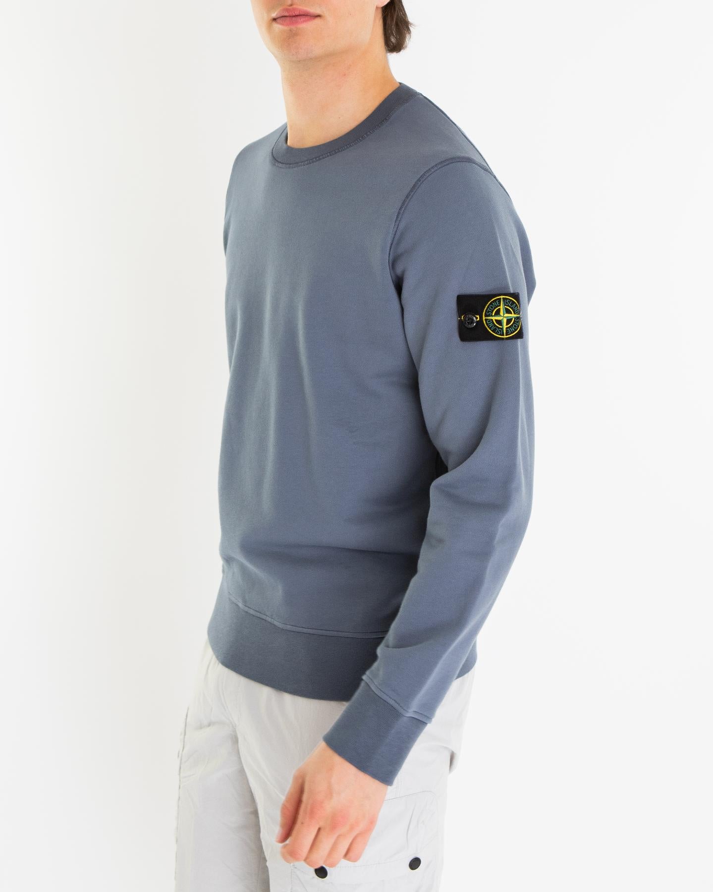 Heren Logo-patch Sweater Blauw