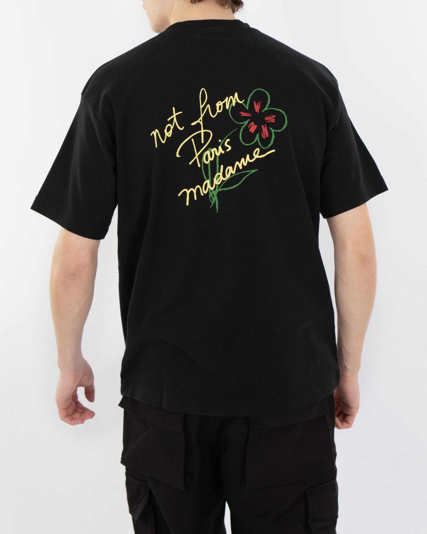 Heren Slogan Esquisse T-Shirt Zwart
