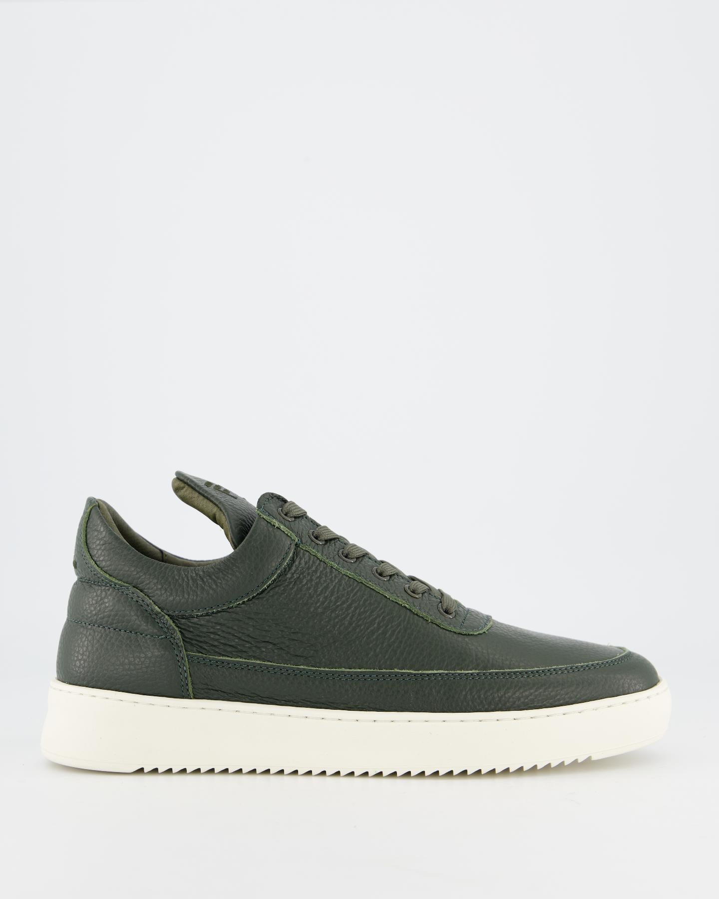 Heren Low Top Grain Sneaker Groen