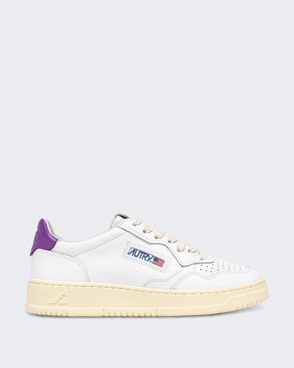 Damen Medalist Low Sneaker Weiß/Violett