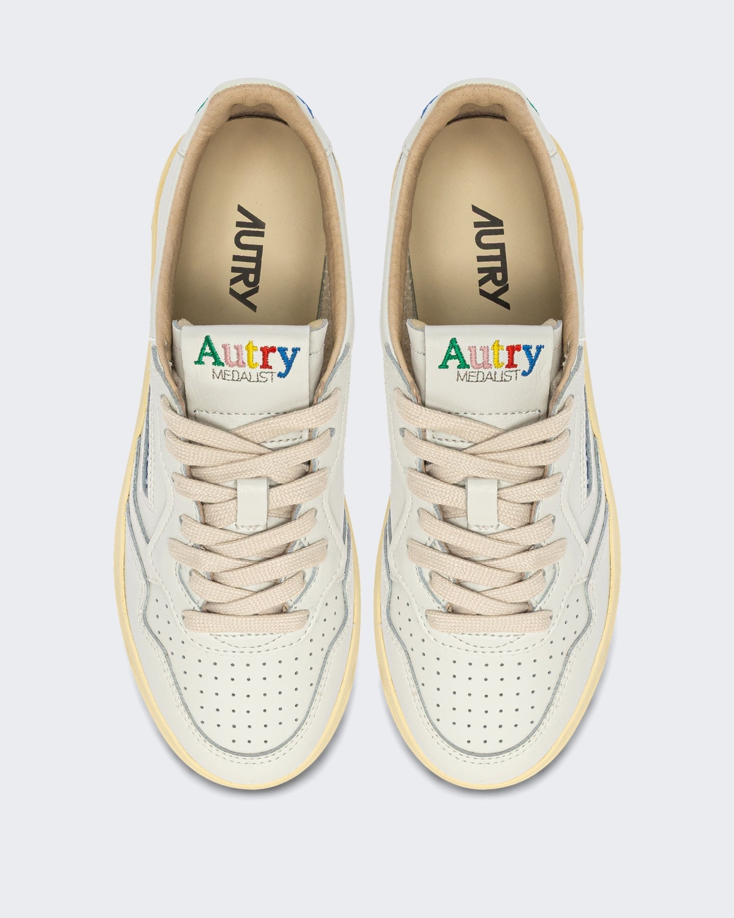 Autry Dames Medalist Low sneakers leer logo Wit - Eleganza.nl