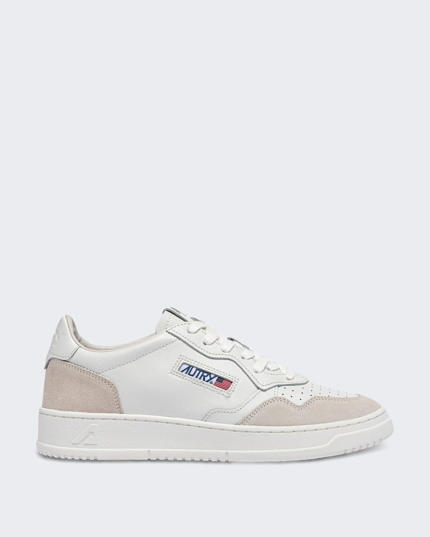 Autry Dames Medalist Low sneakers leer suède Total White - Eleganza.nl