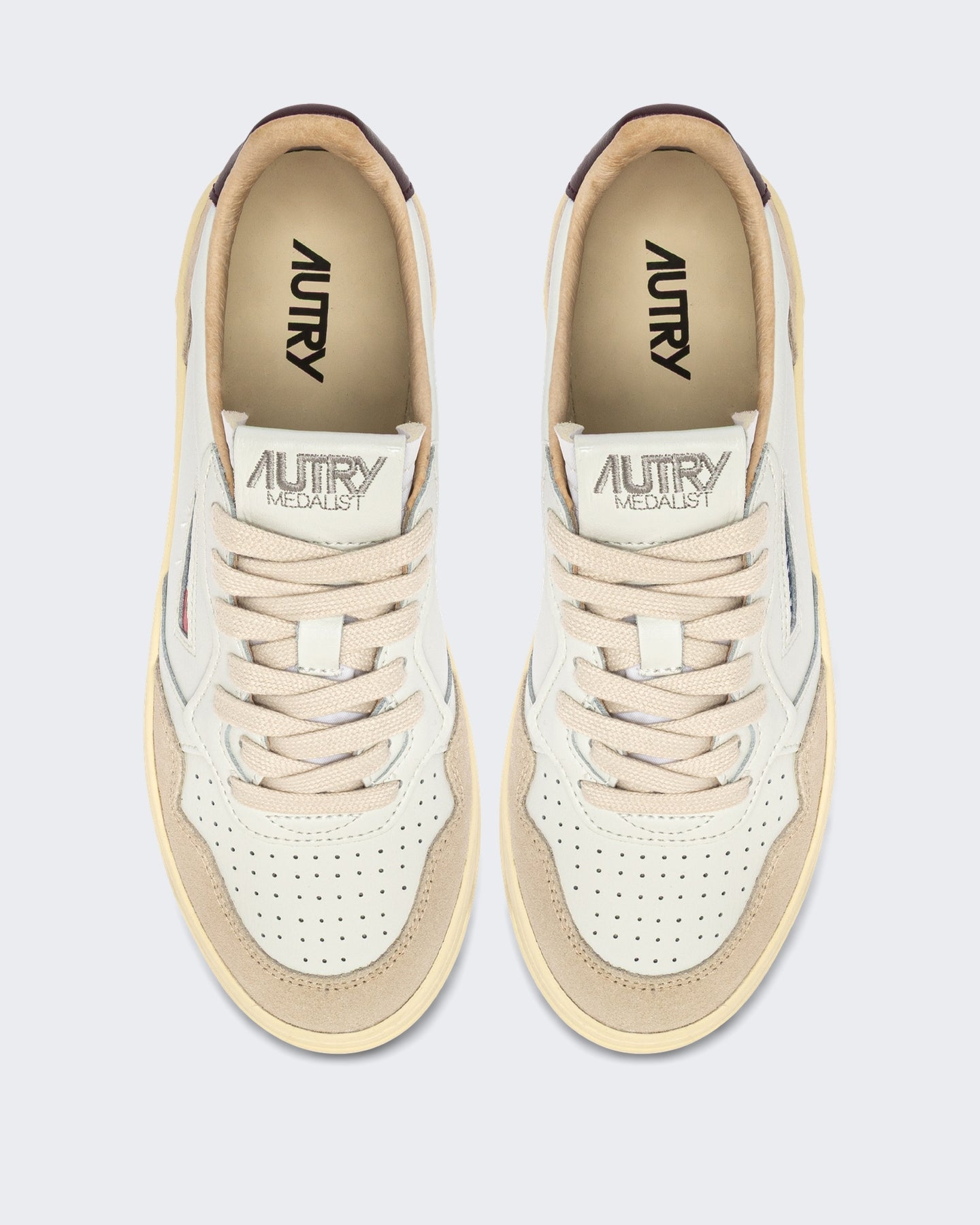 Autry Dames Medalist Low sneakers leer suede Wit - Eleganza.nl