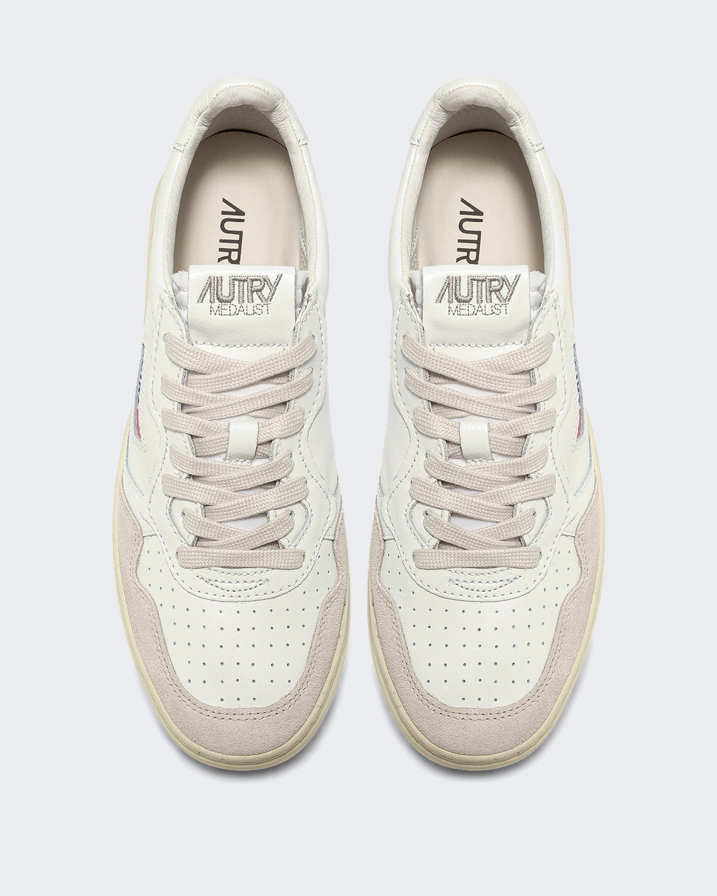 Autry Heren Medalist Low sneakers leer suède Wit - Eleganza.nl
