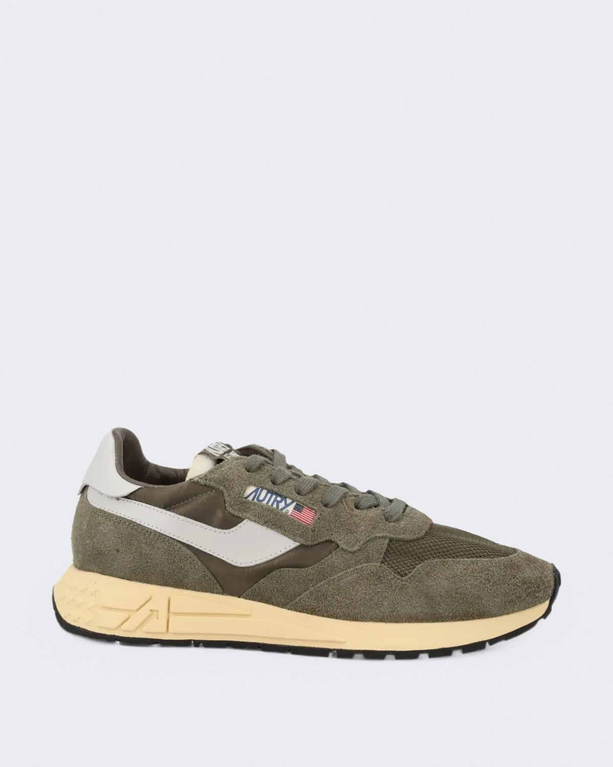 Autry Heren Reelwind Low sneakers suède Olijfgroen - Eleganza.nl
