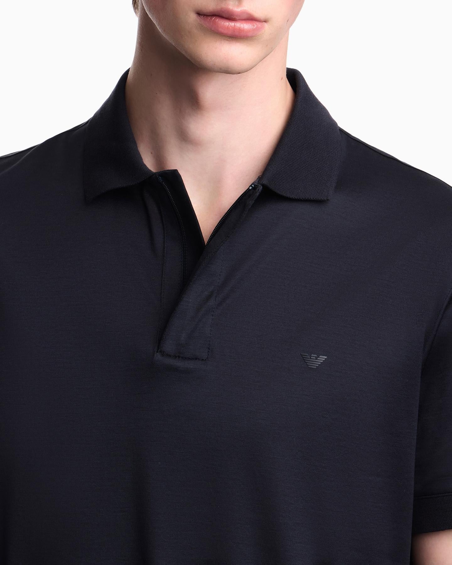 Heren Jersey Polo Blauw