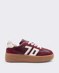 Dames XXL sneaker nappa Rood — huidige kleur