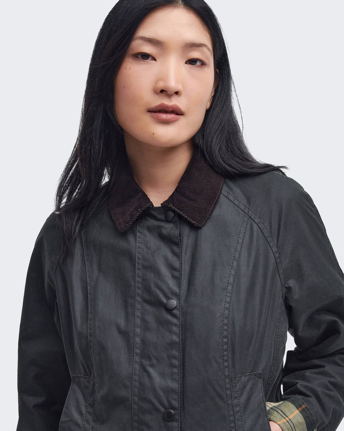 Barbour Dames Beadnell gewaxte Groen - Eleganza.nl
