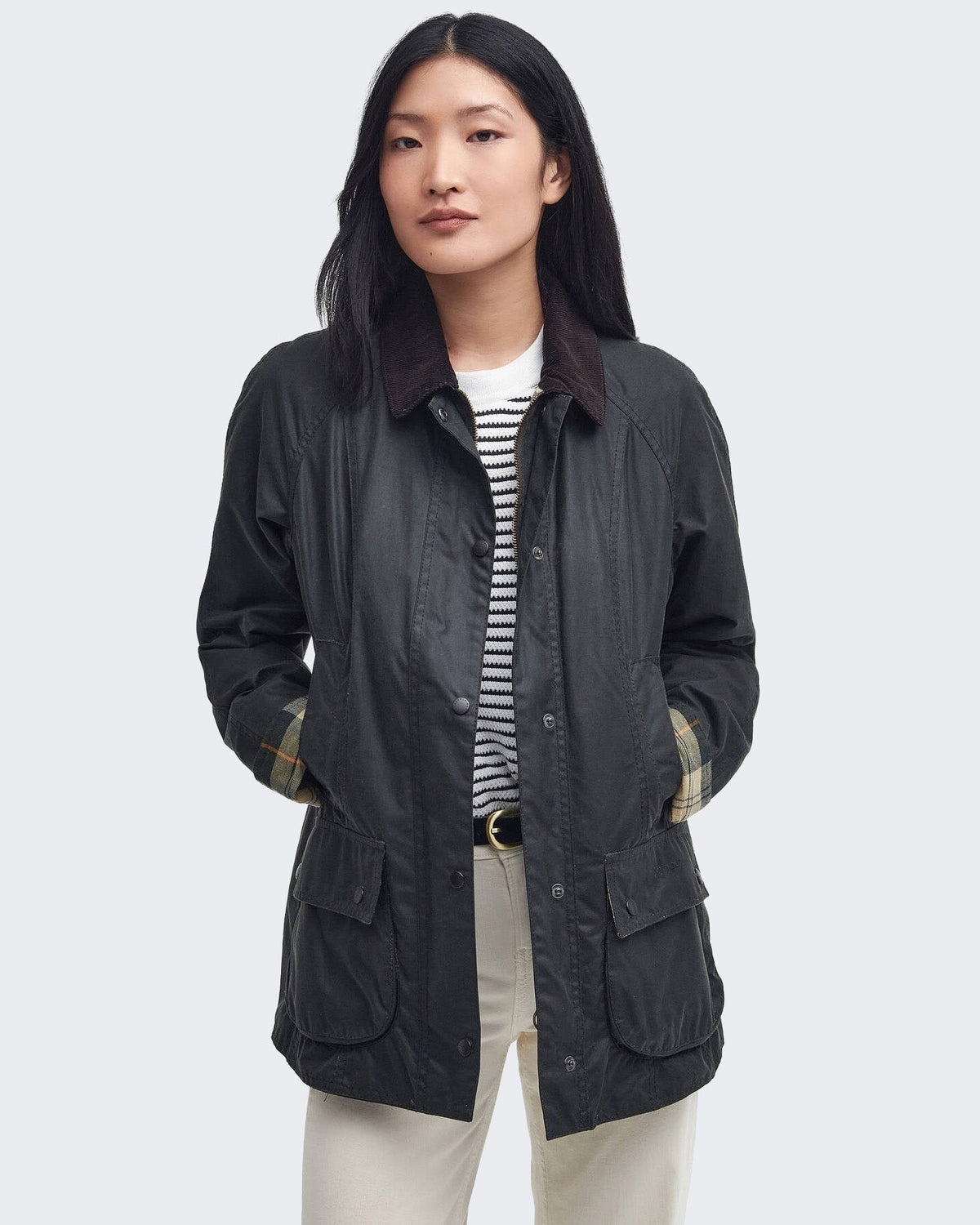 Barbour Dames Beadnell gewaxte Groen - Eleganza.nl