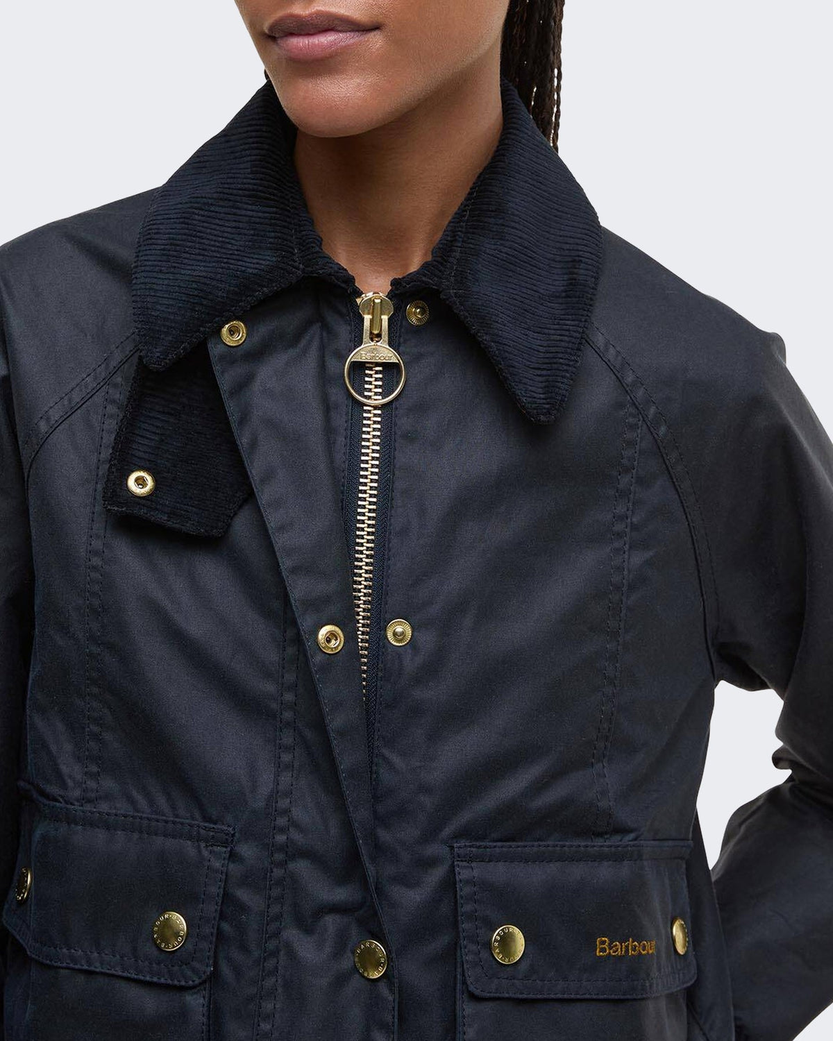 Barbour Dames Cropped Beadnell gewaxte Blauw - Eleganza.nl