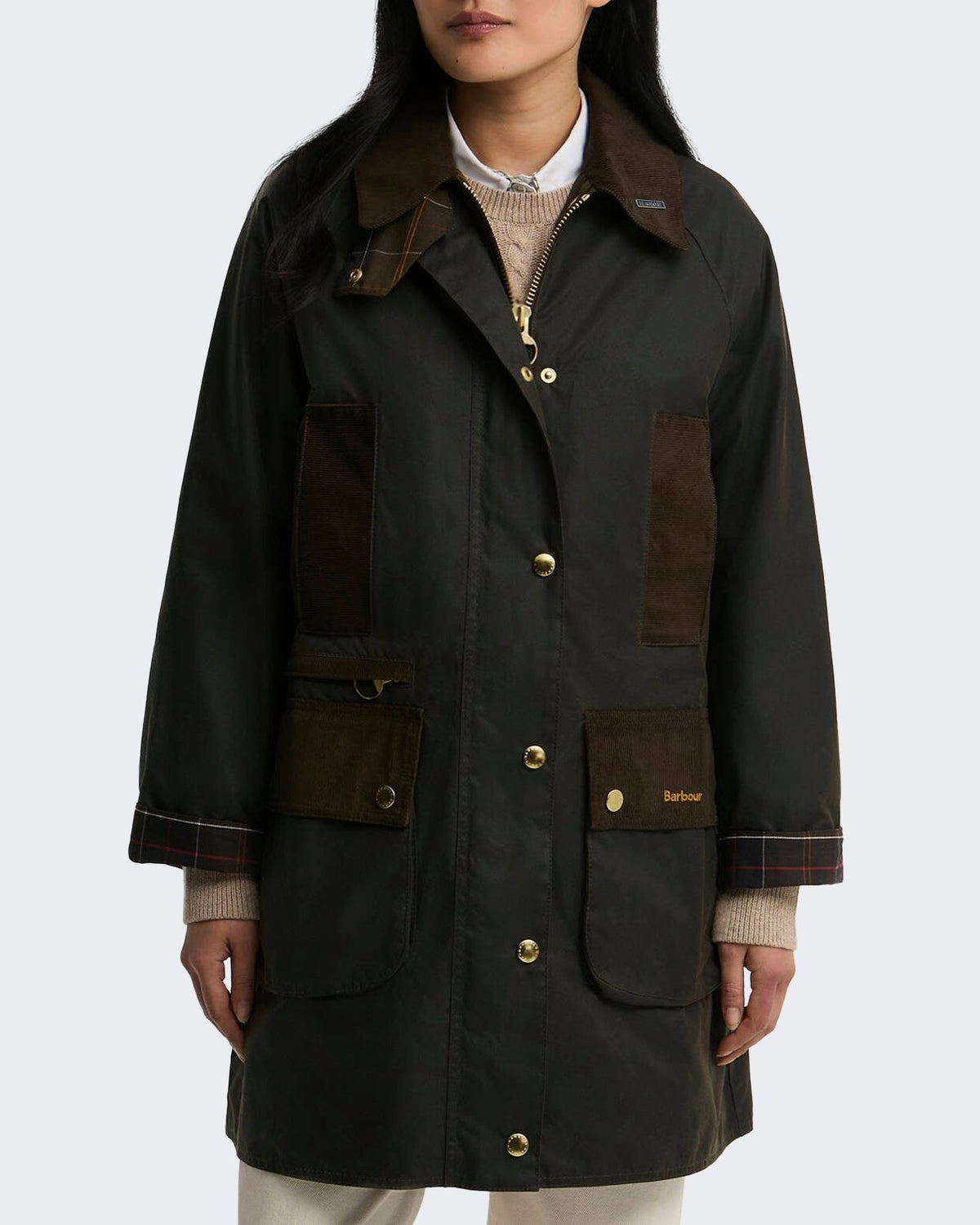 Barbour Dames Modern Beaufort waxjas Groen - Eleganza.nl