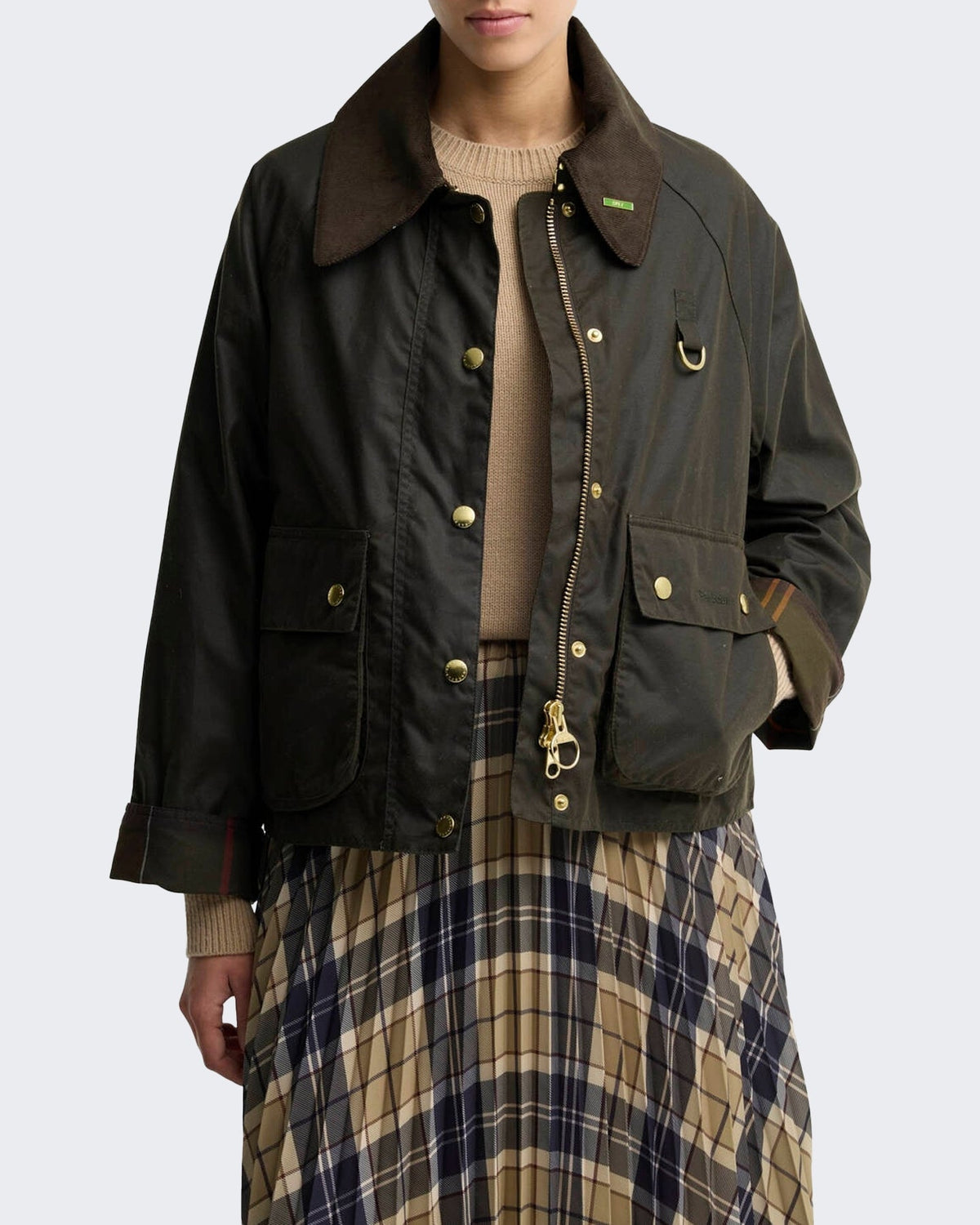 Barbour Dames Modern Spey waxjas Groen - Eleganza.nl