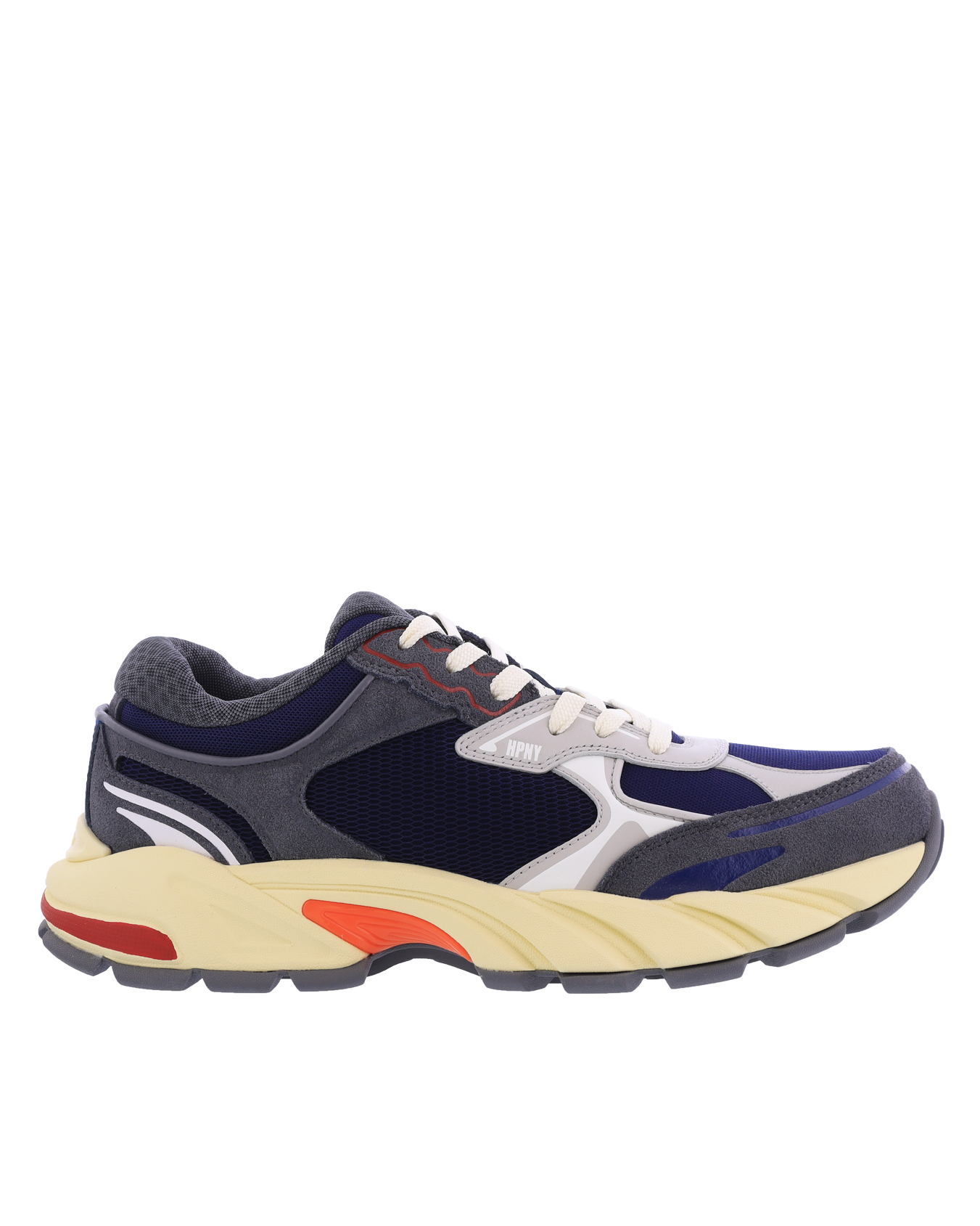Heren Block Stepper Suede Blauw