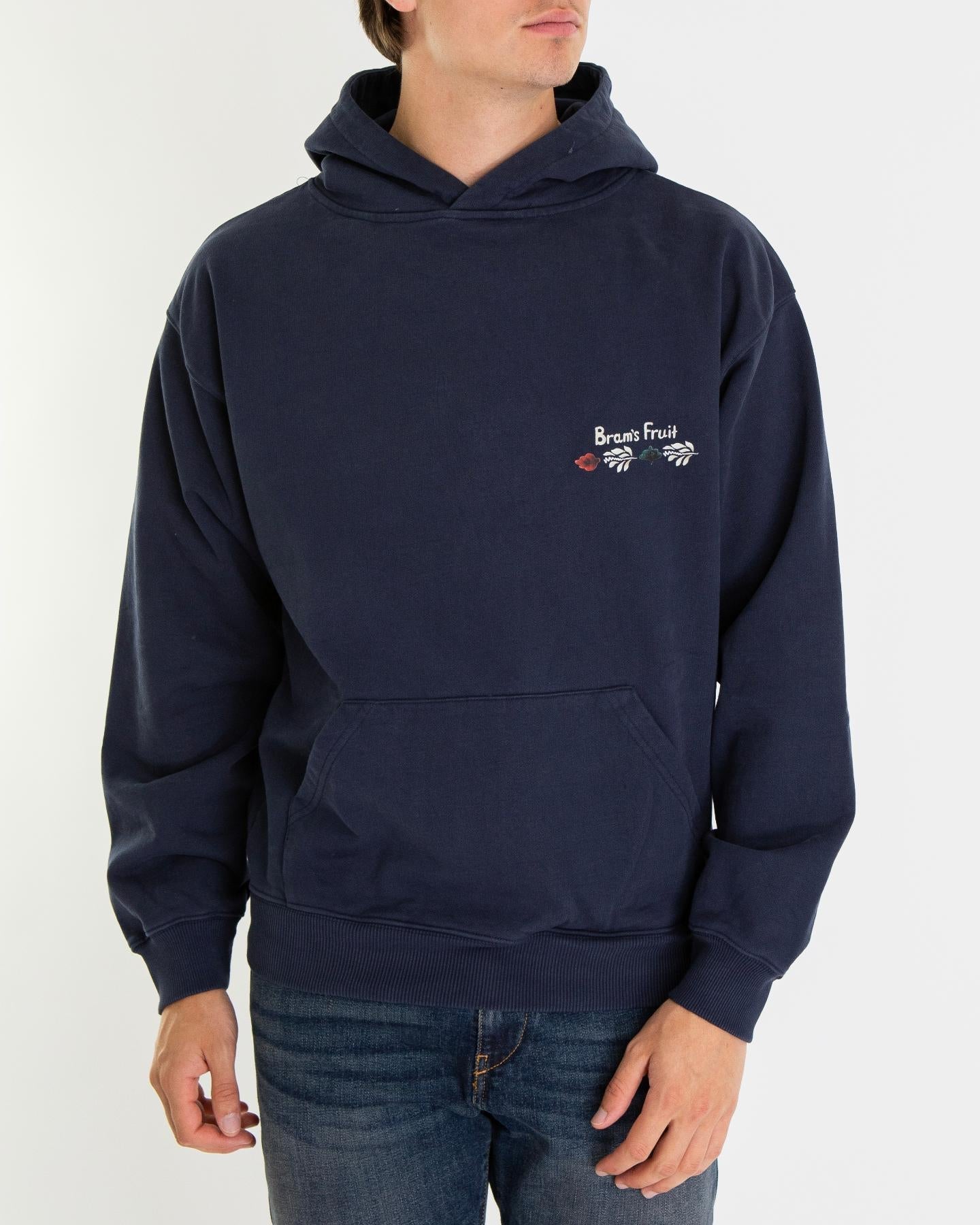 Bram's Fruit Heren Flora Hoodie Blauw - Eleganza.nl
