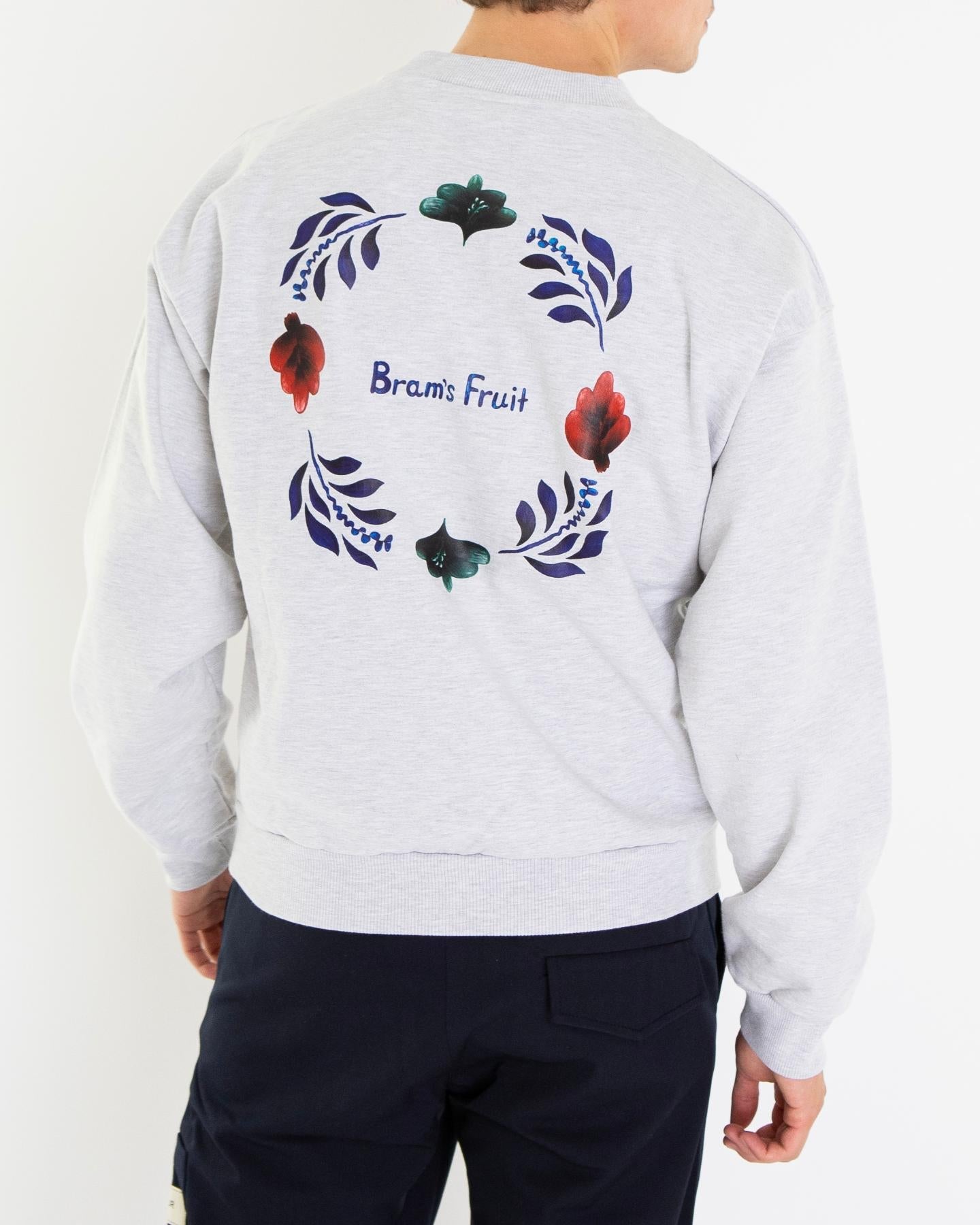 Bram's Fruit Heren Flora Sweater Grijs - Eleganza.nl